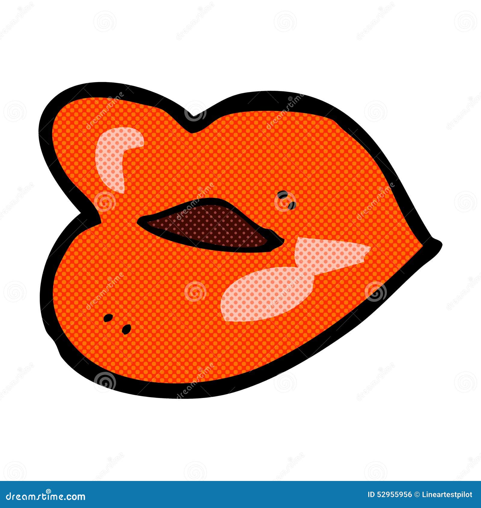 Comic cartoon lips stock illustration. Illustration of drawing 52955956