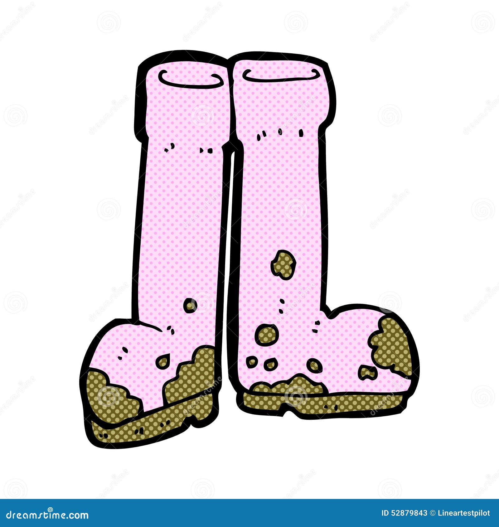 Comic cartoon muddy boots stock illustration. Illustration of cheerful