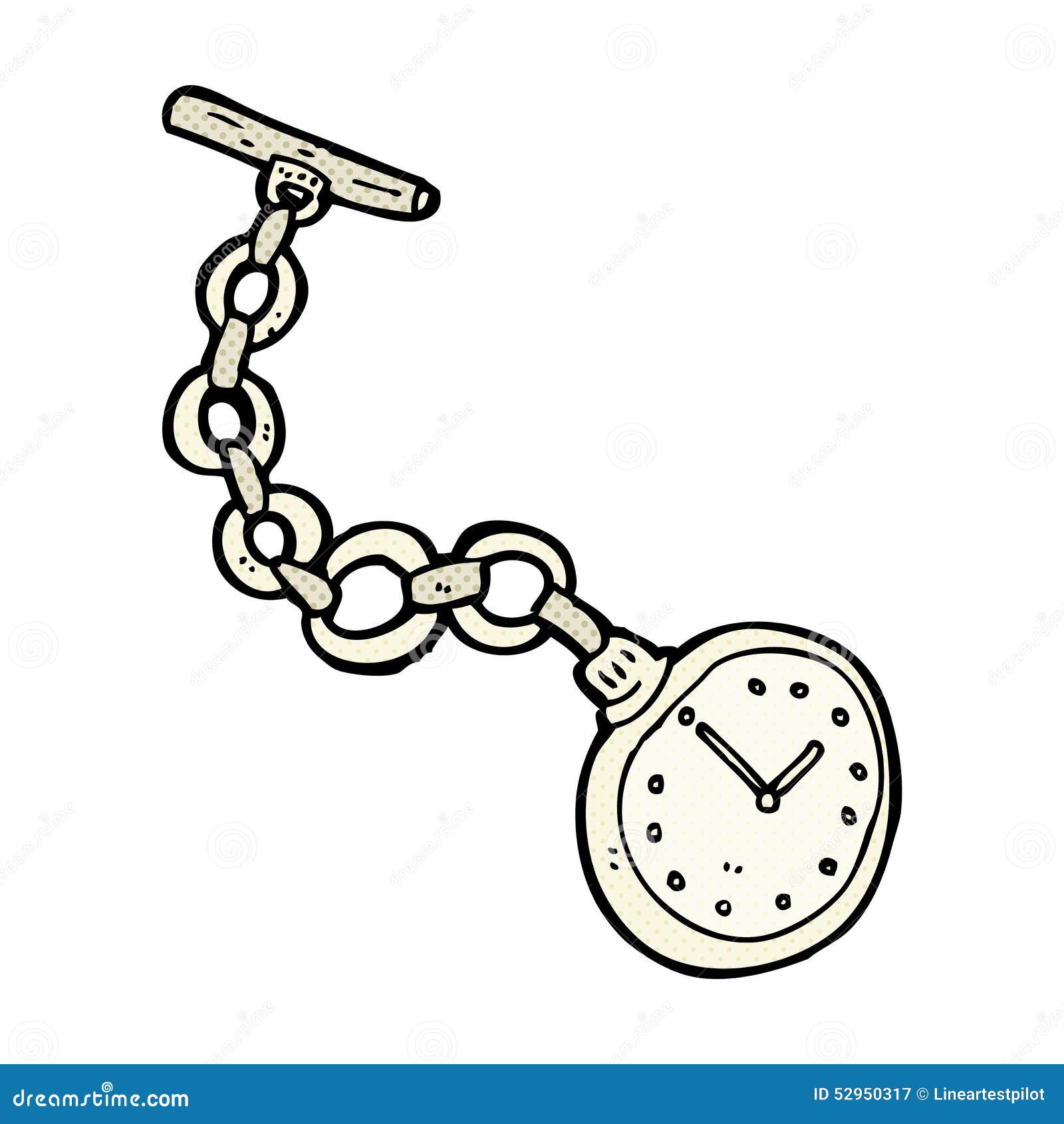Comic Cartoon Old Pocket Watch Stock Illustration Illustration of drawn, clip 52950317
