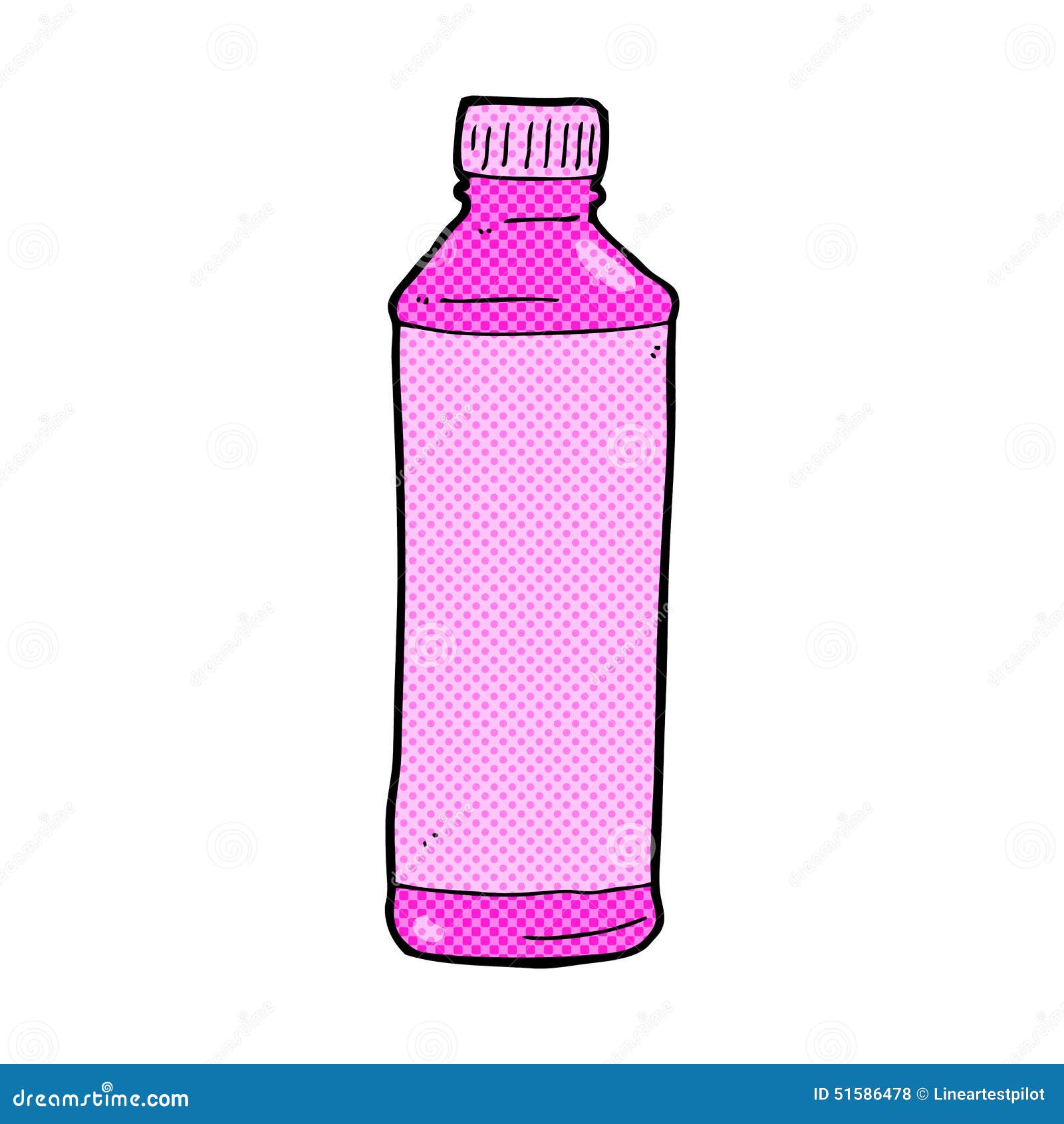 Comic cartoon pink bottle stock illustration. Illustration of bottle 51586478