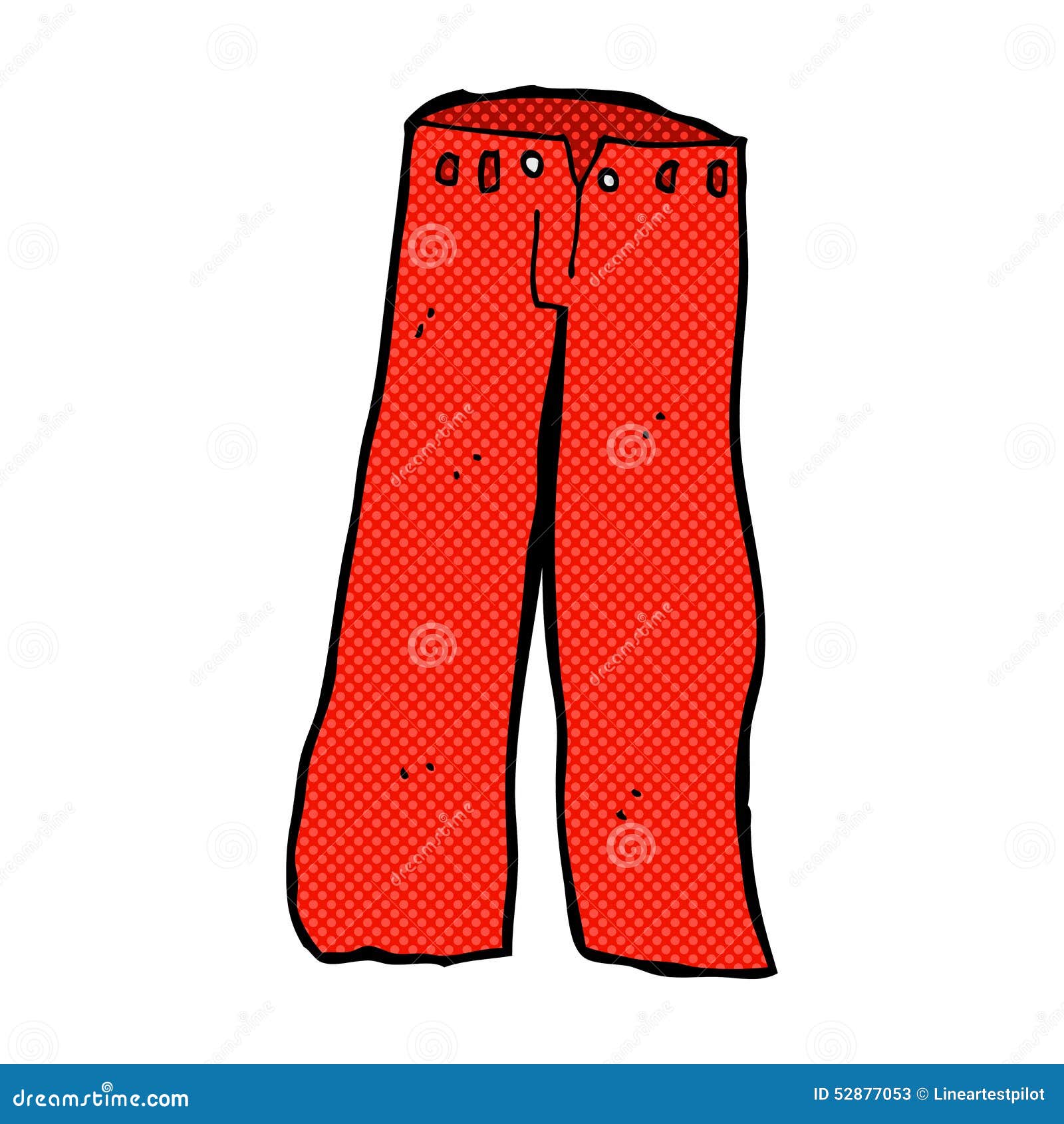 Comic cartoon red pants stock illustration. Illustration of book 52877053