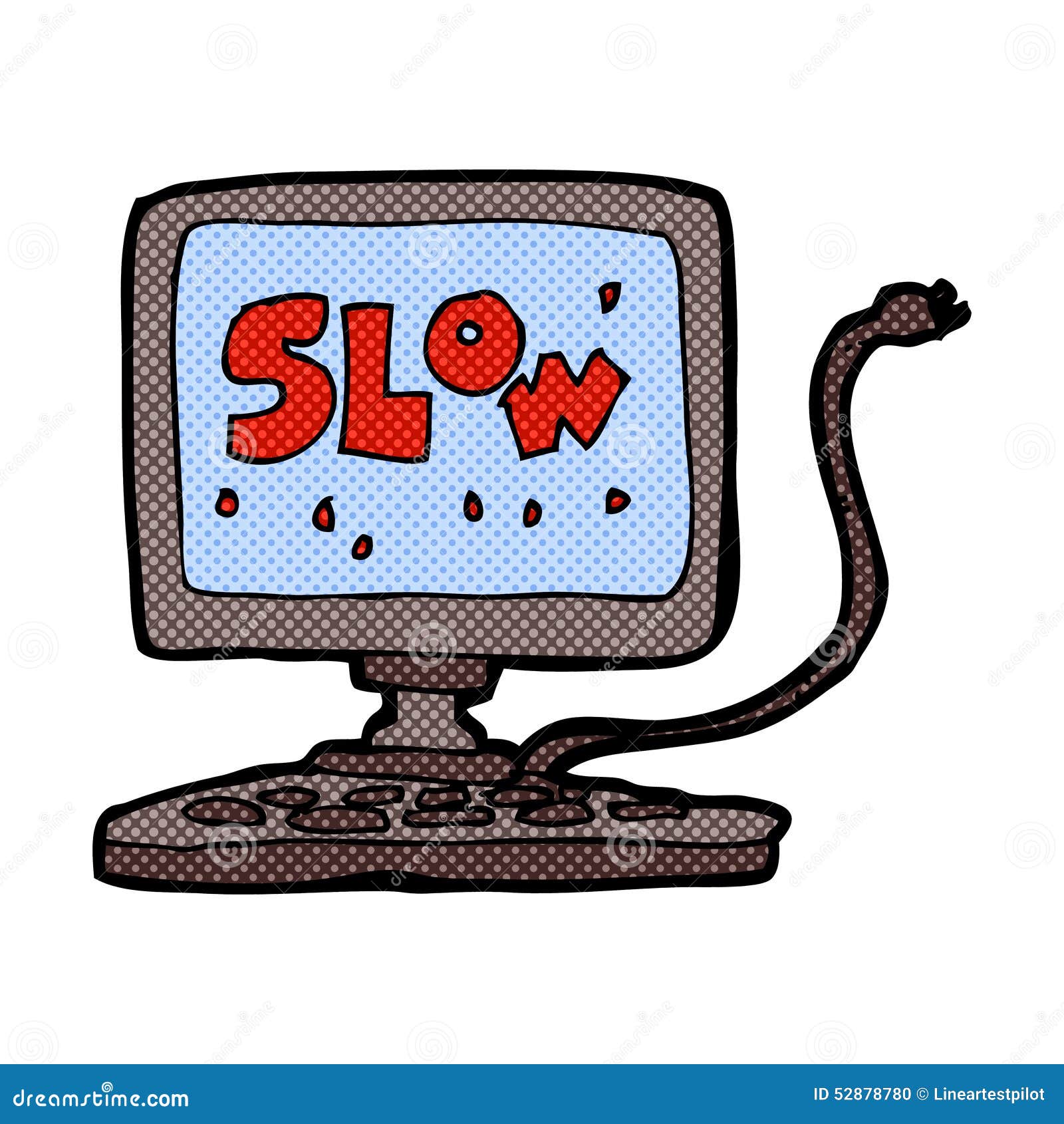 Comic Cartoon Slow Computer Stock Illustration Illustration Of Clip Cheerful