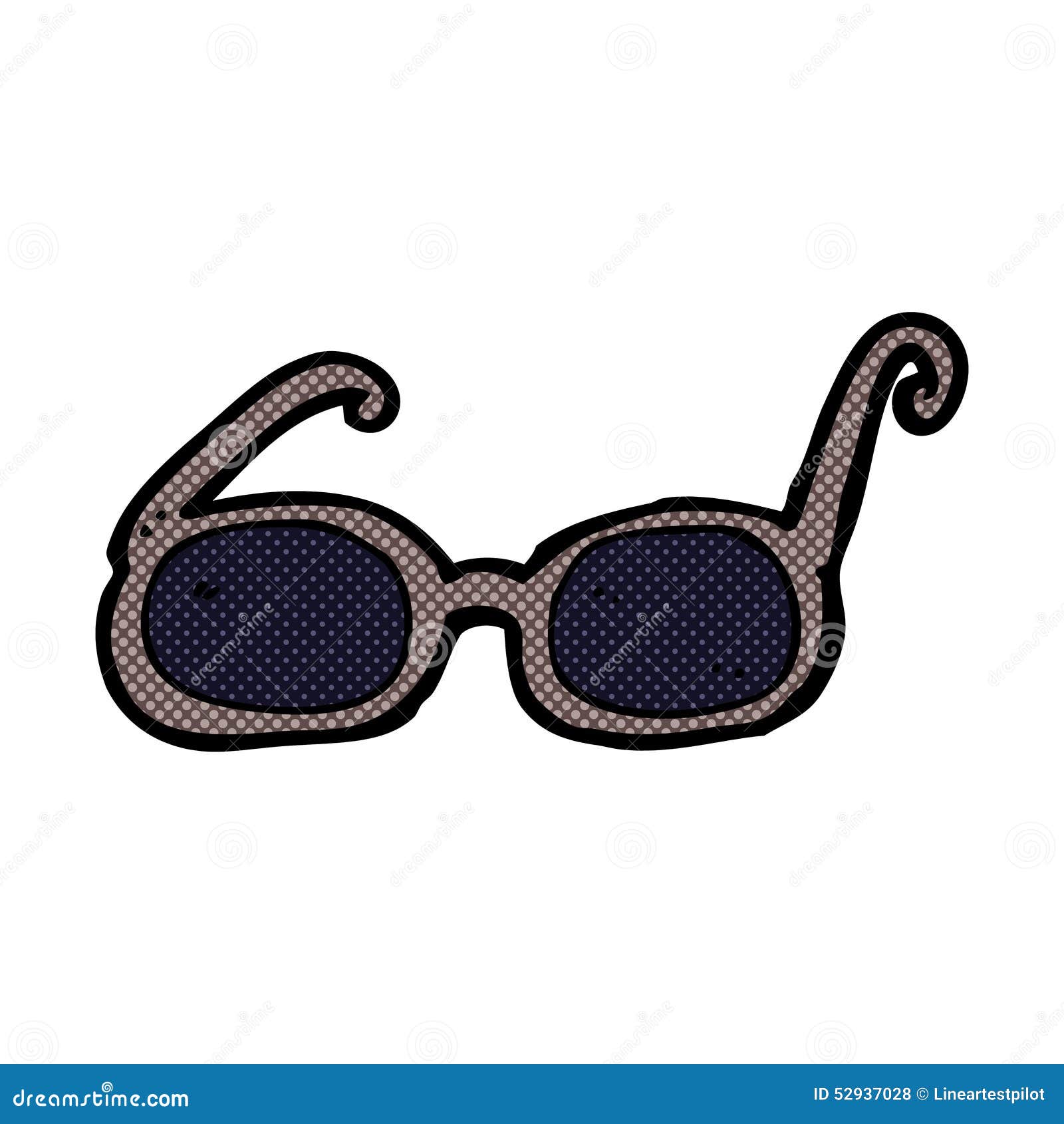 Comic cartoon sunglasses stock illustration. Illustration of drawn