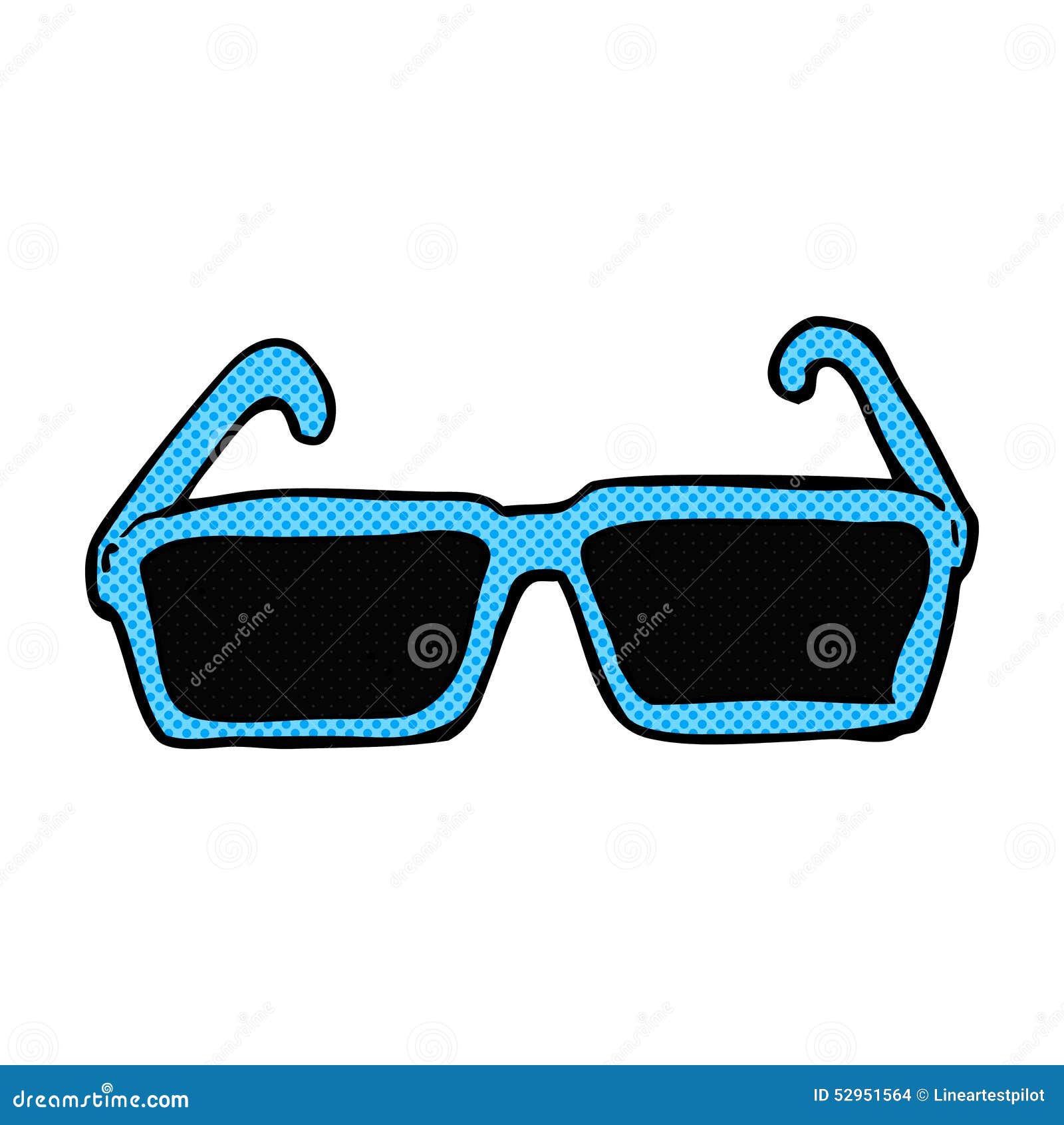 Comic cartoon sunglasses stock illustration. Illustration of print
