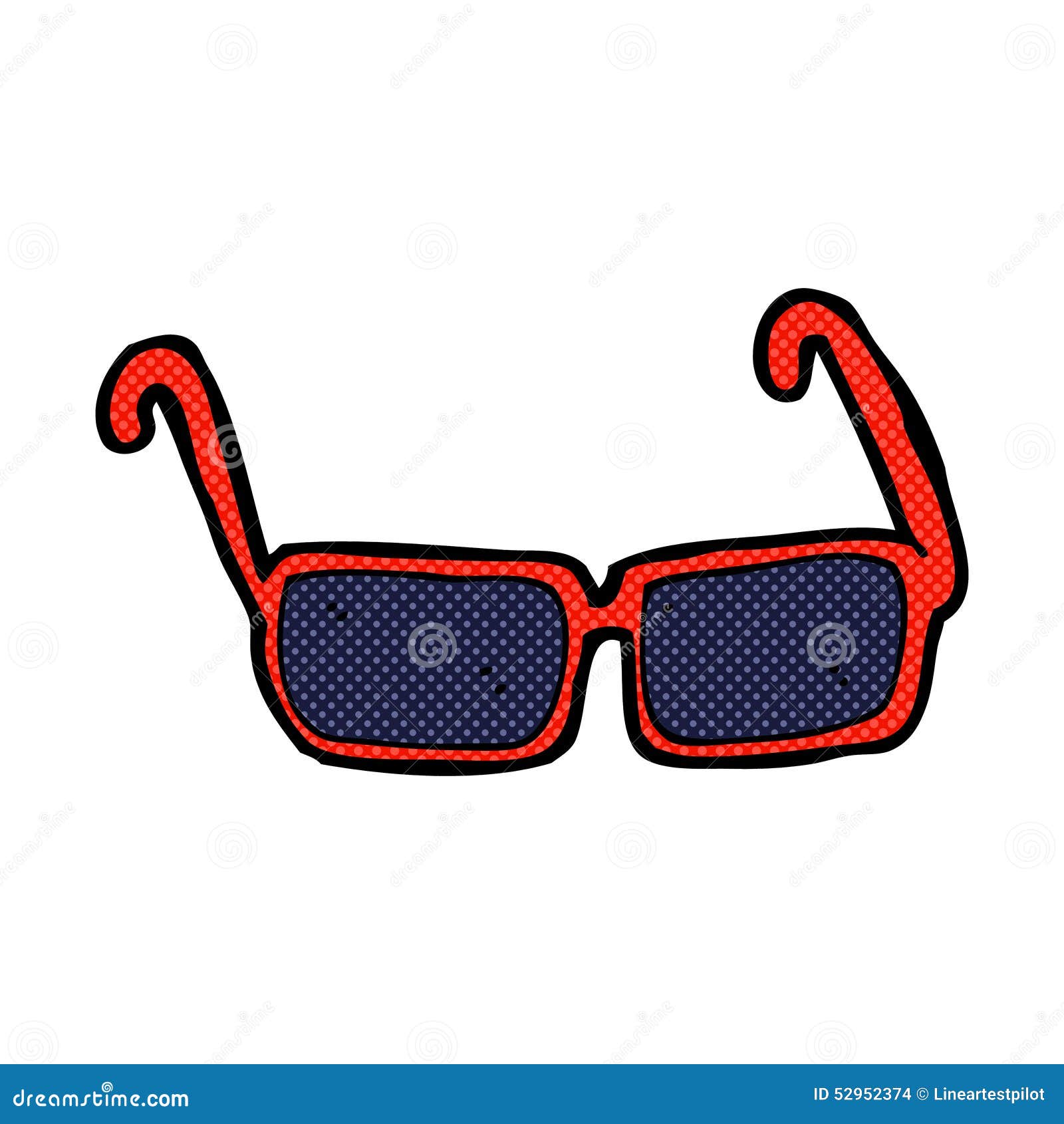 Comic cartoon sunglasses stock illustration. Illustration of doodle