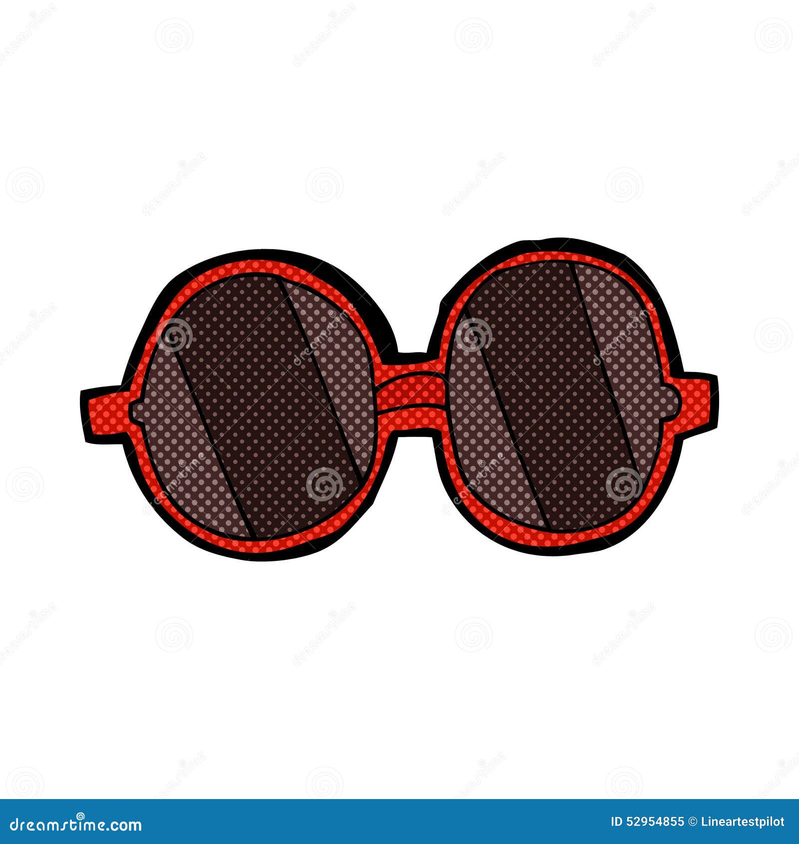 Comic cartoon sunglasses stock illustration. Illustration of spectacles