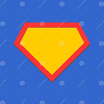 Comic Hero Icon, Symbol Shield. Isolated Vector on Blue Background ...