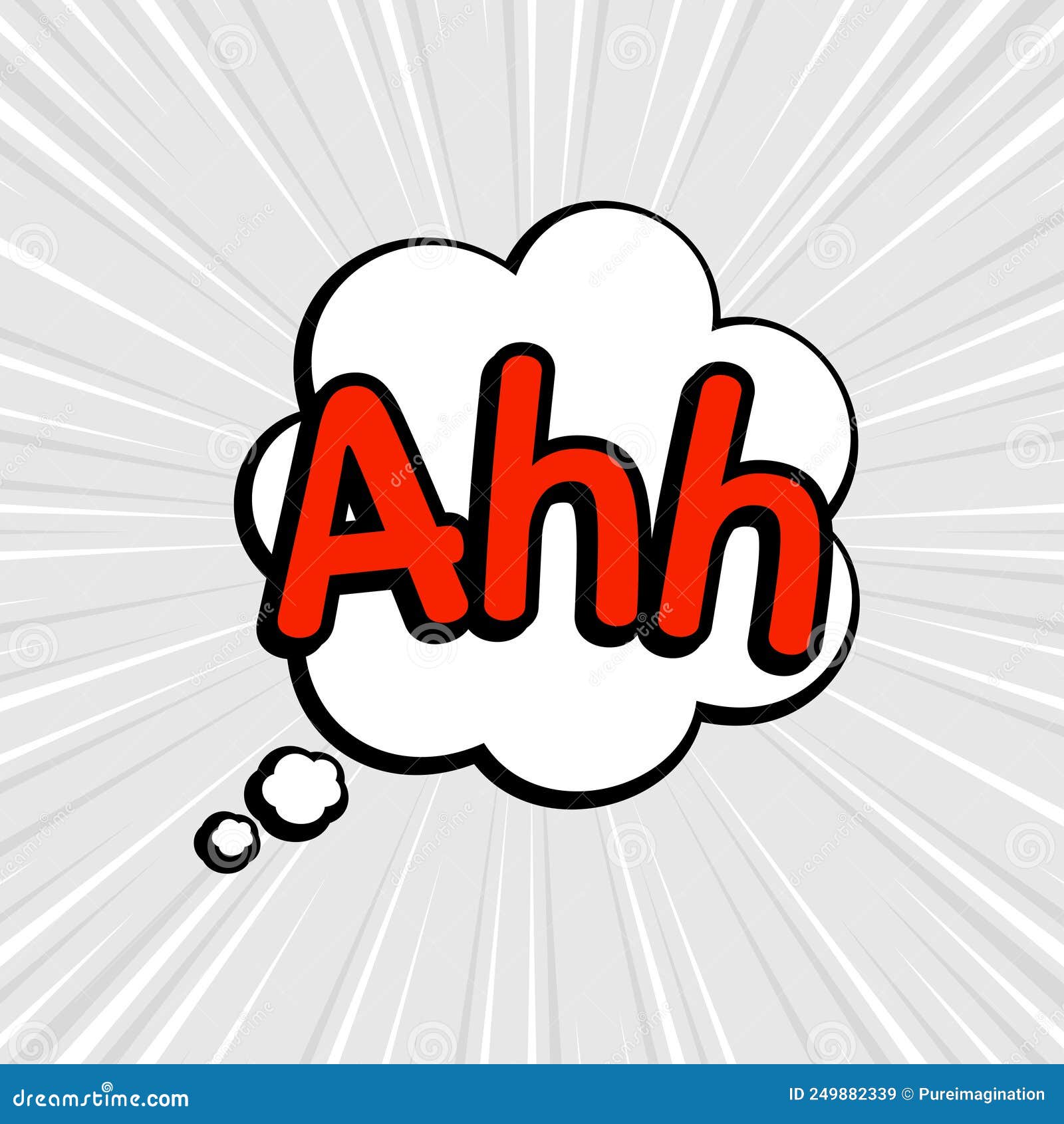 Comic Speech Bubbles Isolated with Text AHH Stock Vector Illustration