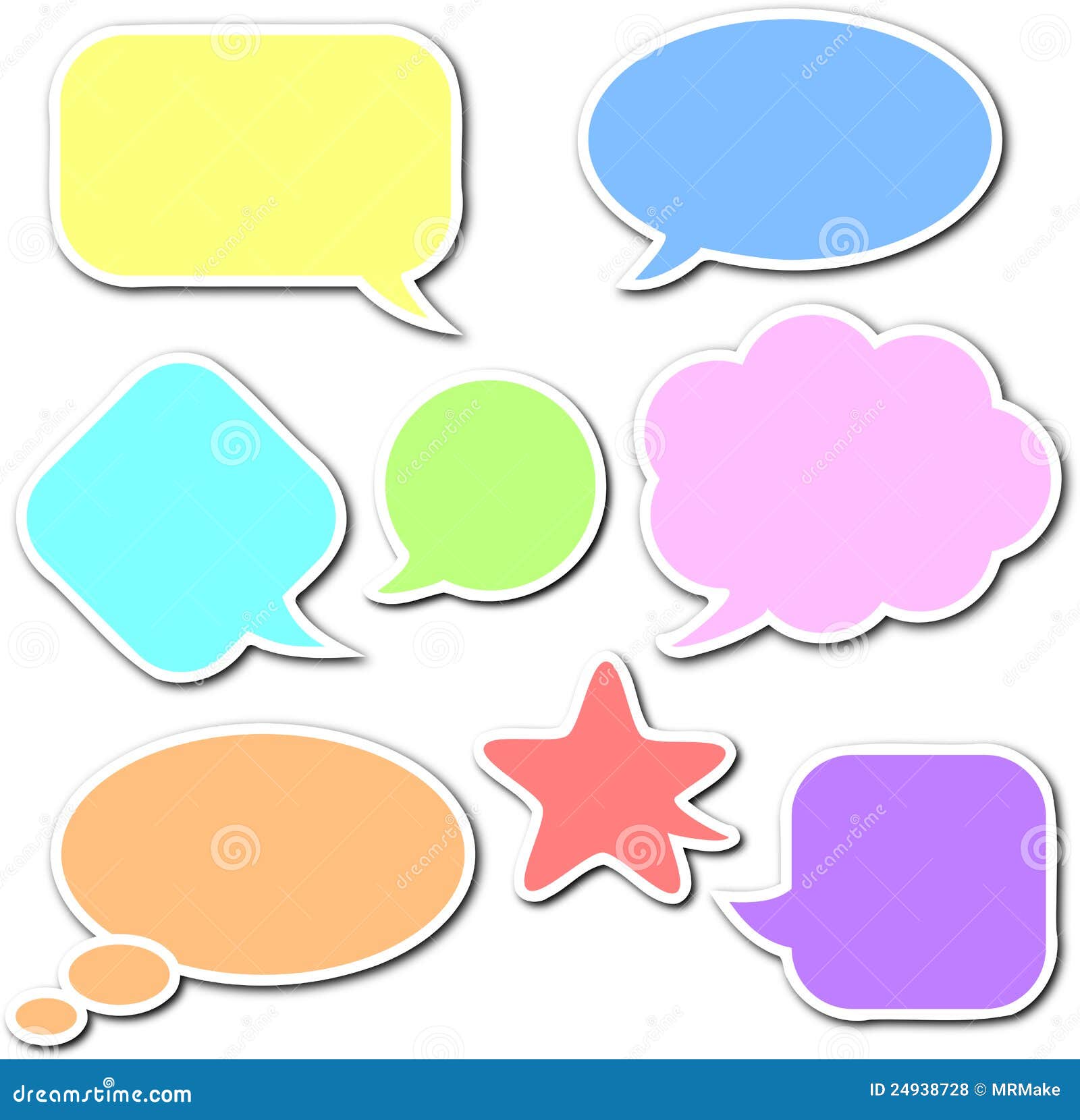 comic speech bubbles set