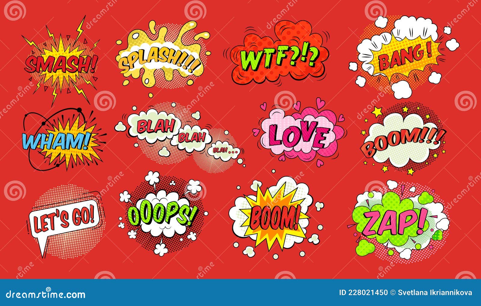 Smash Comic Book Style Expression Stock Illustration - Download