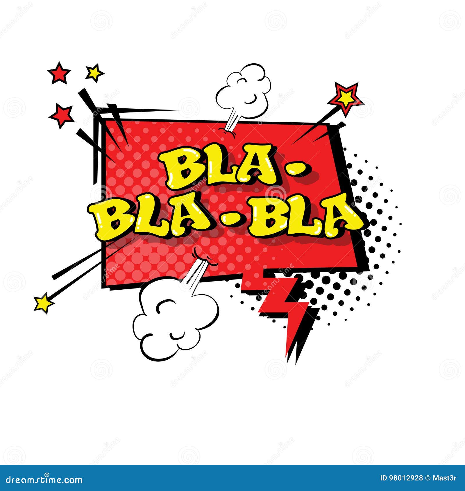 comic speech chat bubble pop art style bla expression text icon