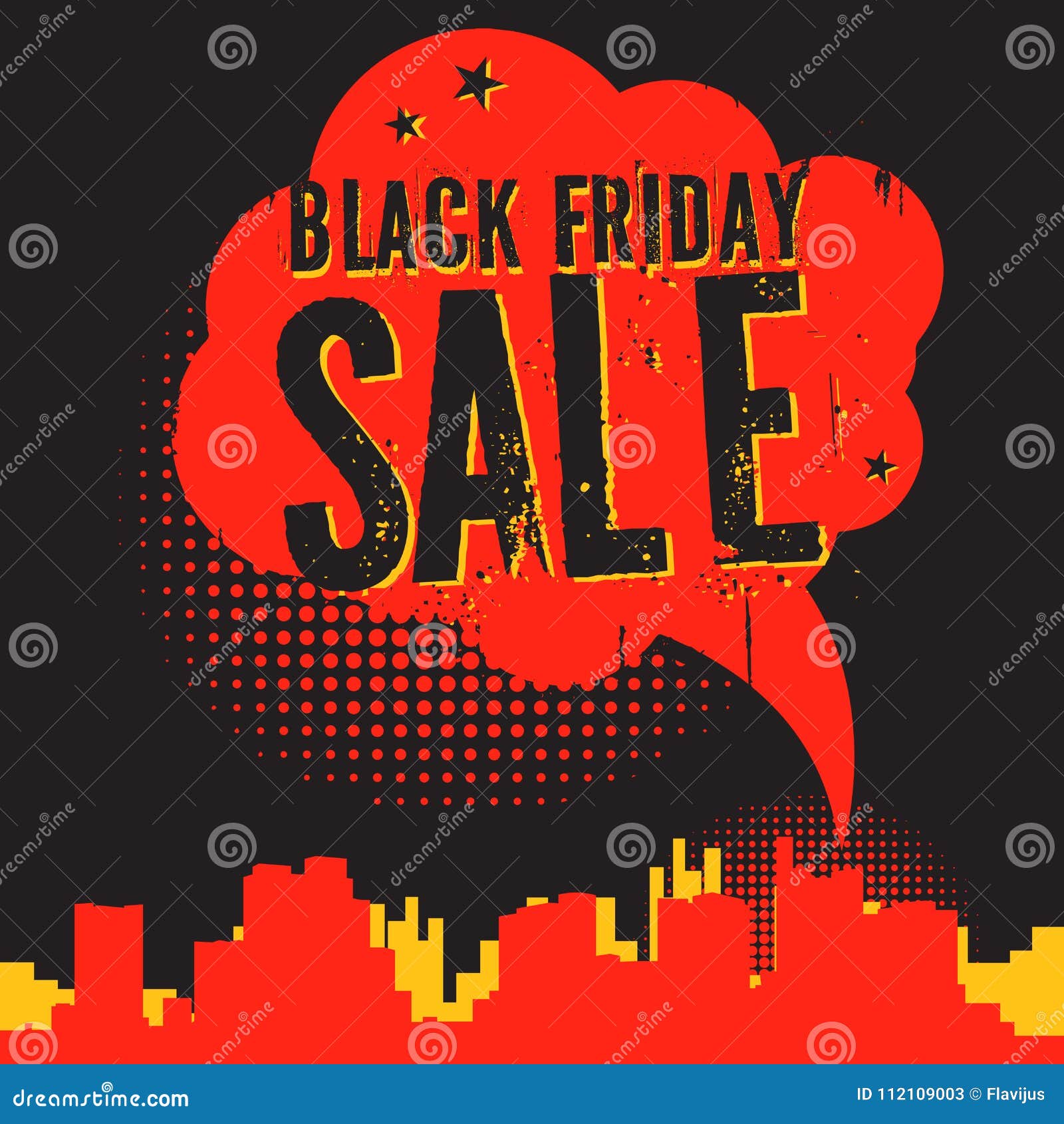 Comic Style Speech Bubble, with Text Black Friday Sale Stock Vector