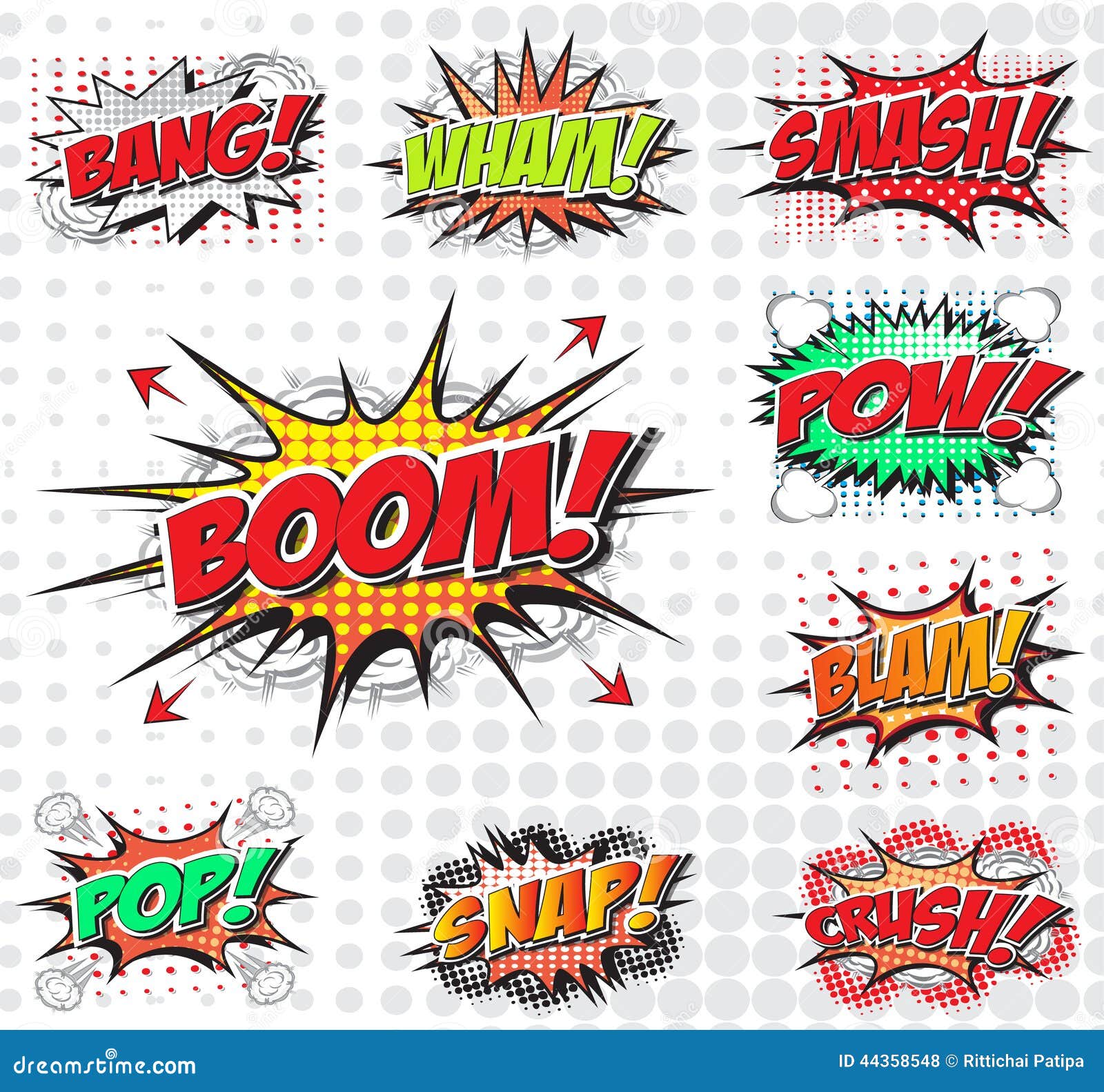 comic wording set