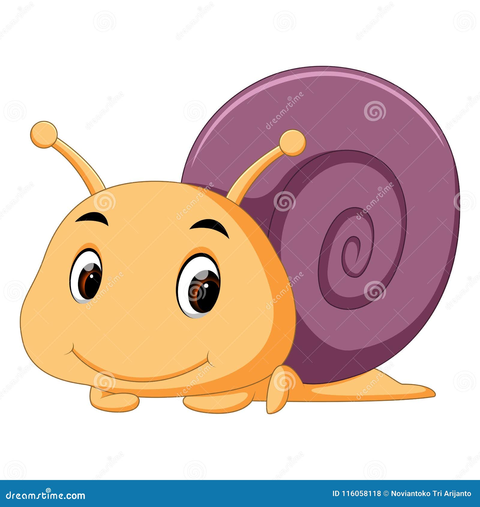 a comical snail