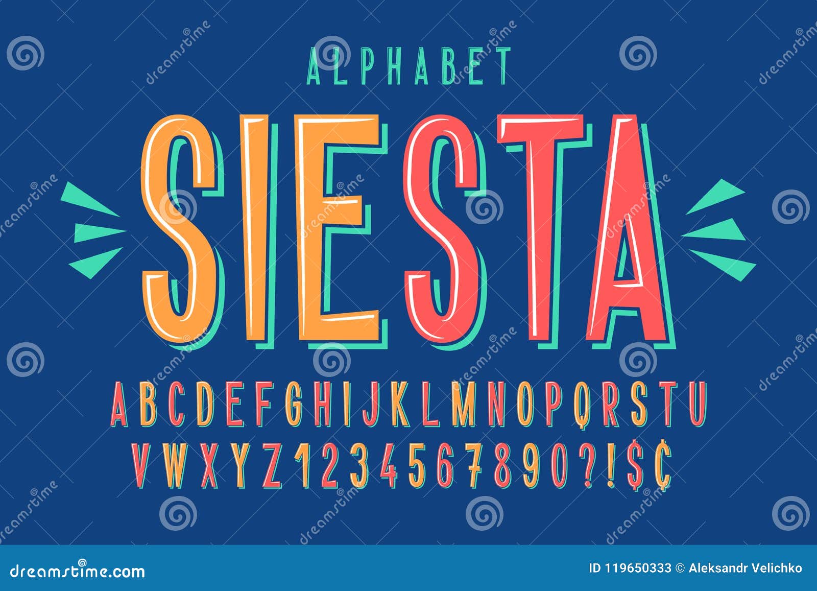 comical trendy condensed font , colorful alphabet