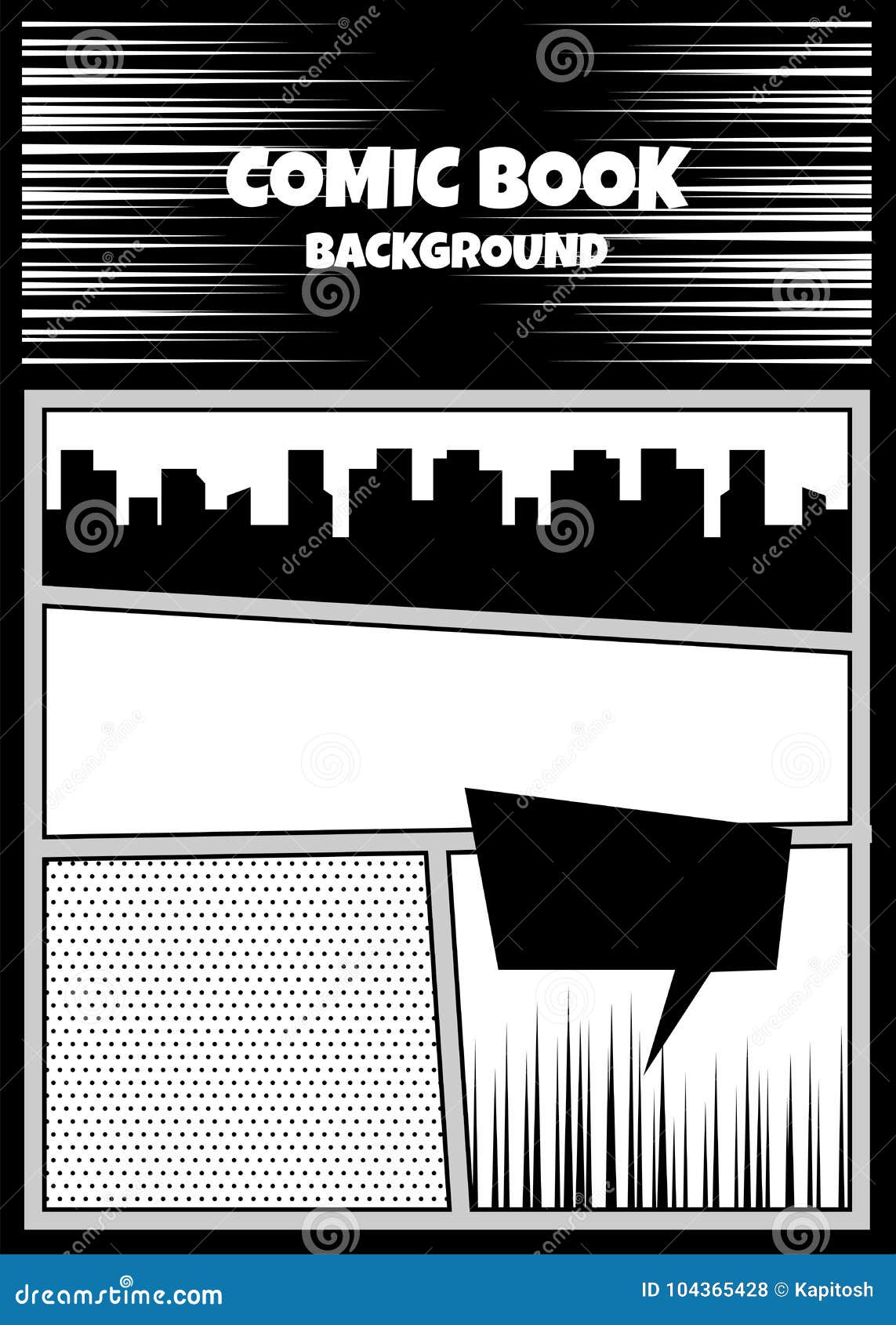 Download Comic Book Pop Art Monochrome Mock Up Stock Vector ...