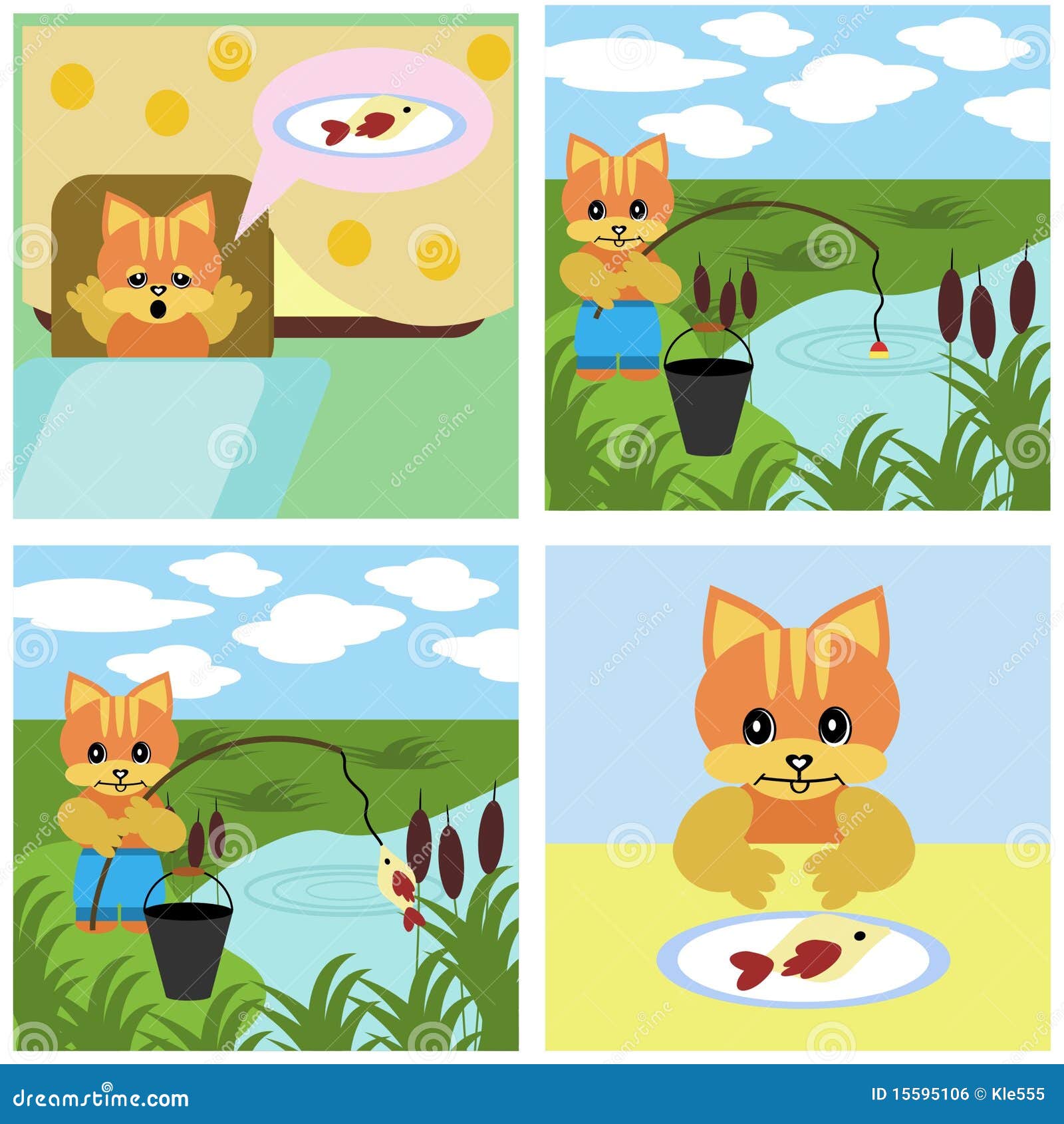 Comics Short Story About Cat Stock Vector - Illustration of shot, rush