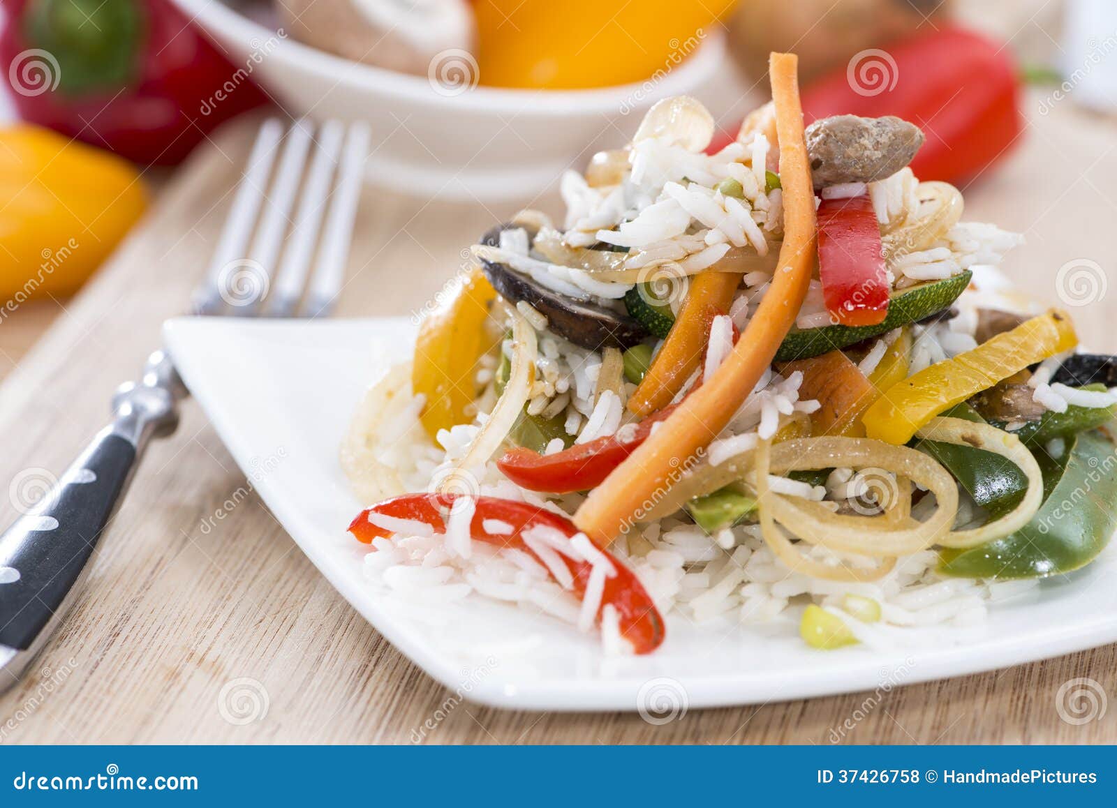 Arroz dieta con verduras
