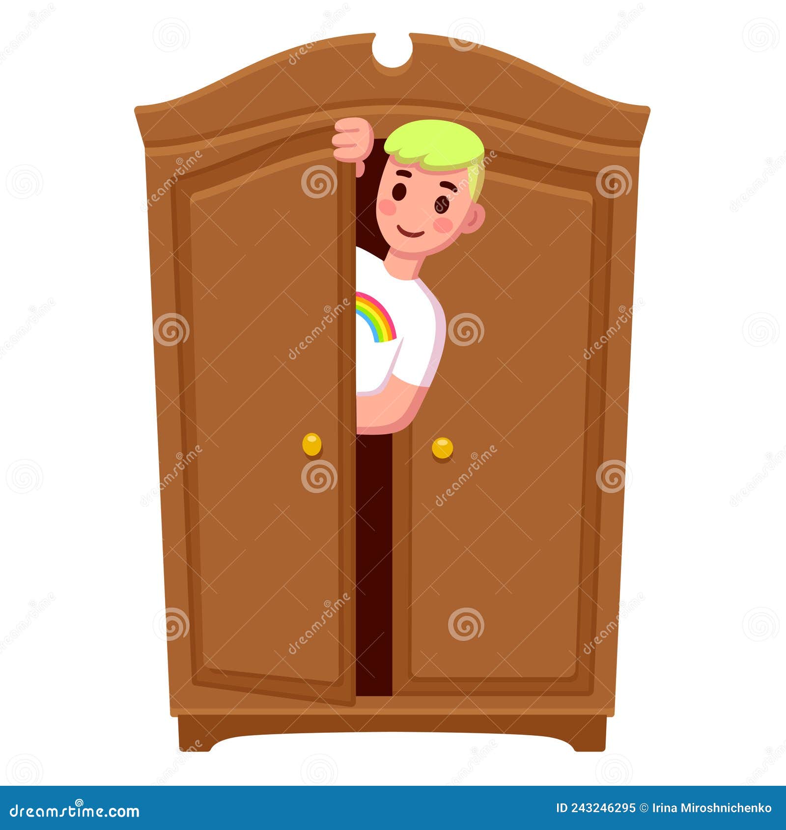 Coming Out Of The Closet Stock Vector Illustration Of Freedom 243246295