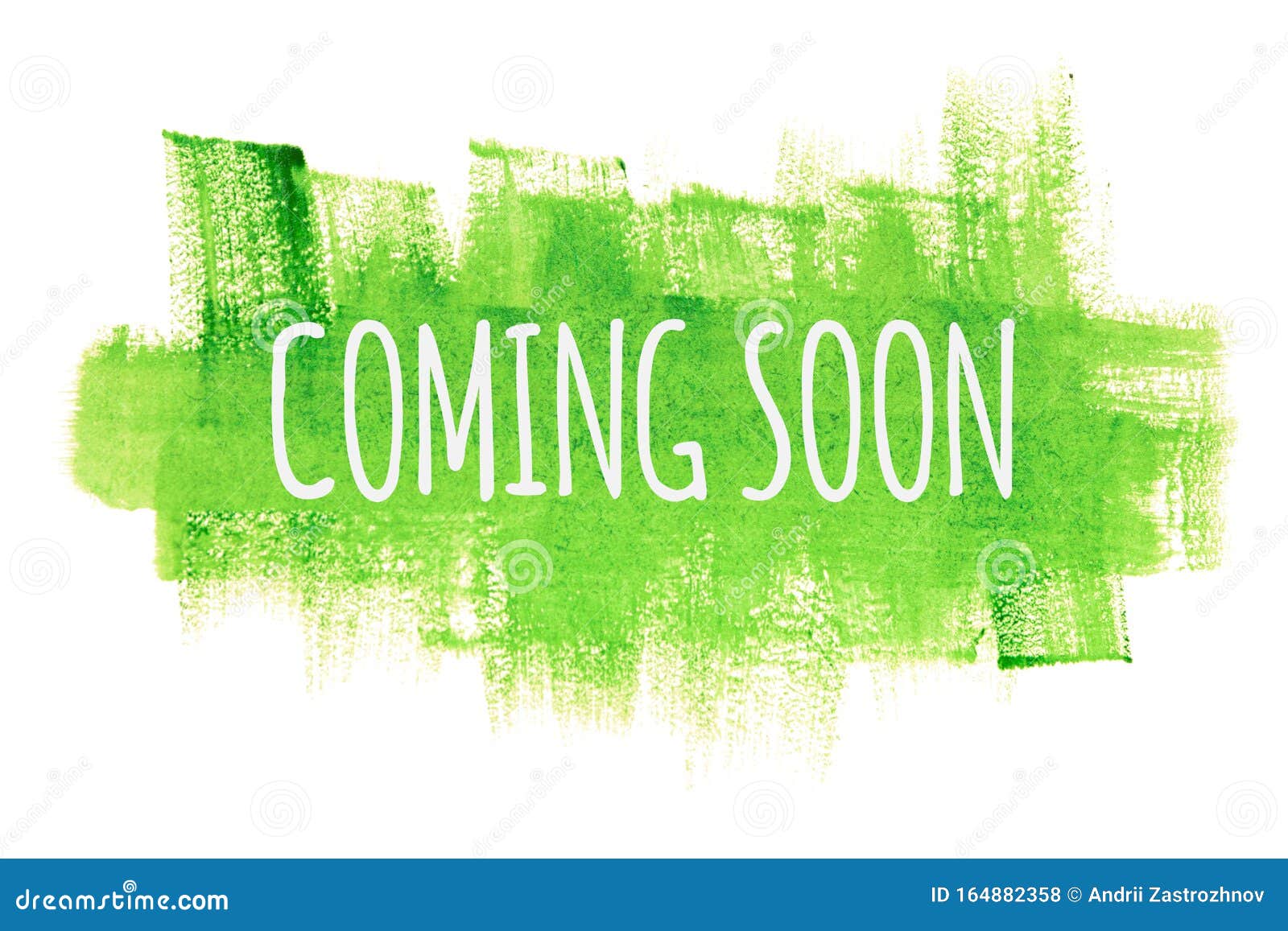 Coming Soon On Green Paint Background Isolated On White Advertising Banner Concept Stock Photo Image Of Coming Advertise