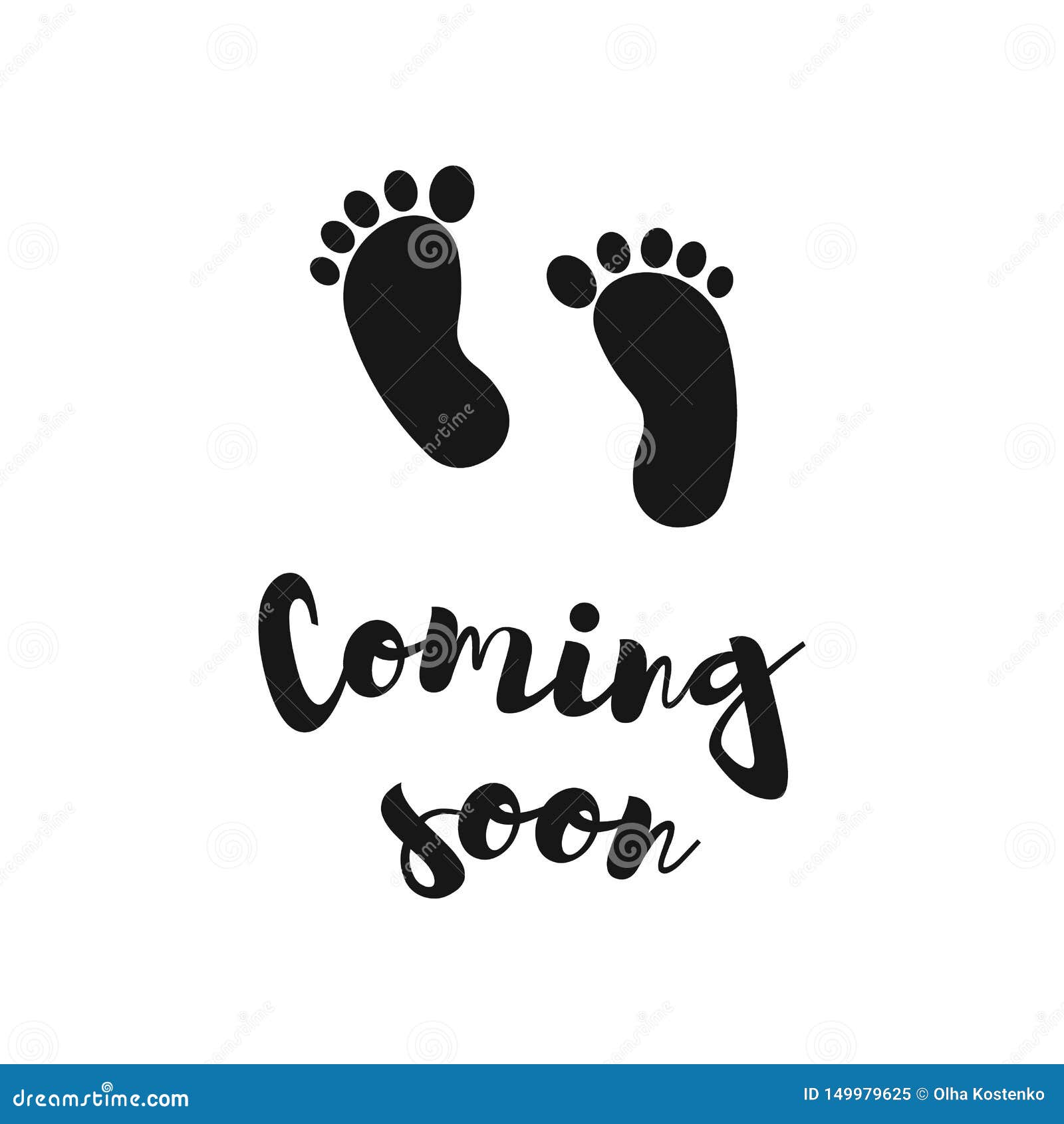 Coming Soon Vector Illustration Stock Vector Illustration Of Footstep Baby