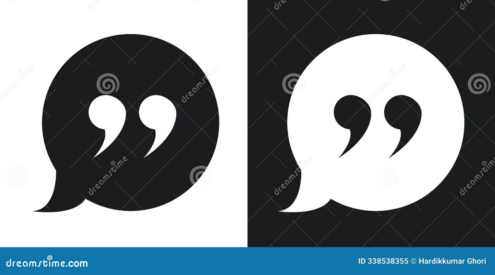 comment quote icon set. definition or description  . feedback dialog bubble sign. speech text balloon icon in black