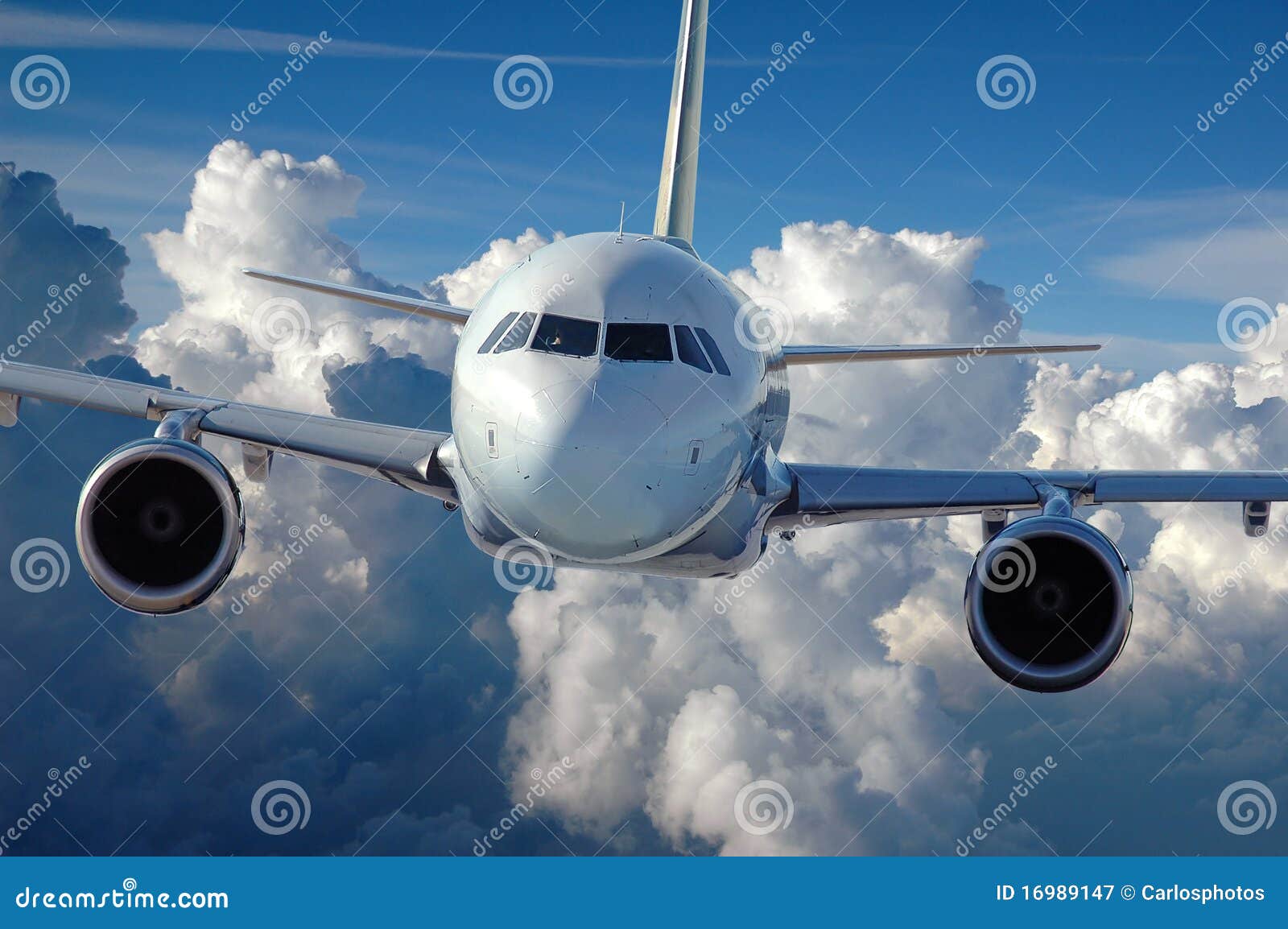 commercial airliner in flight