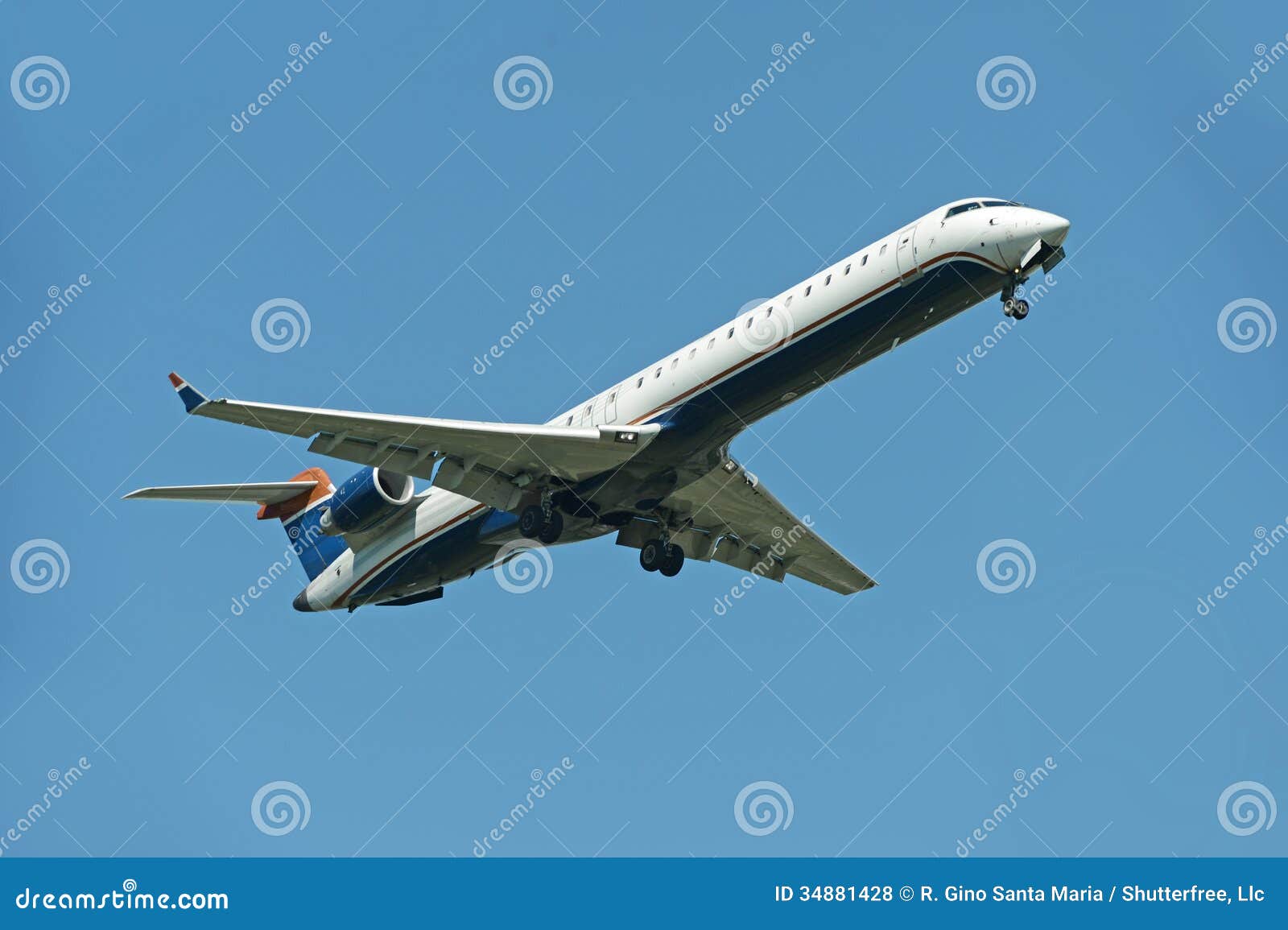 Commercial Airliner Landing Stock Photo Image of transport, aircraft