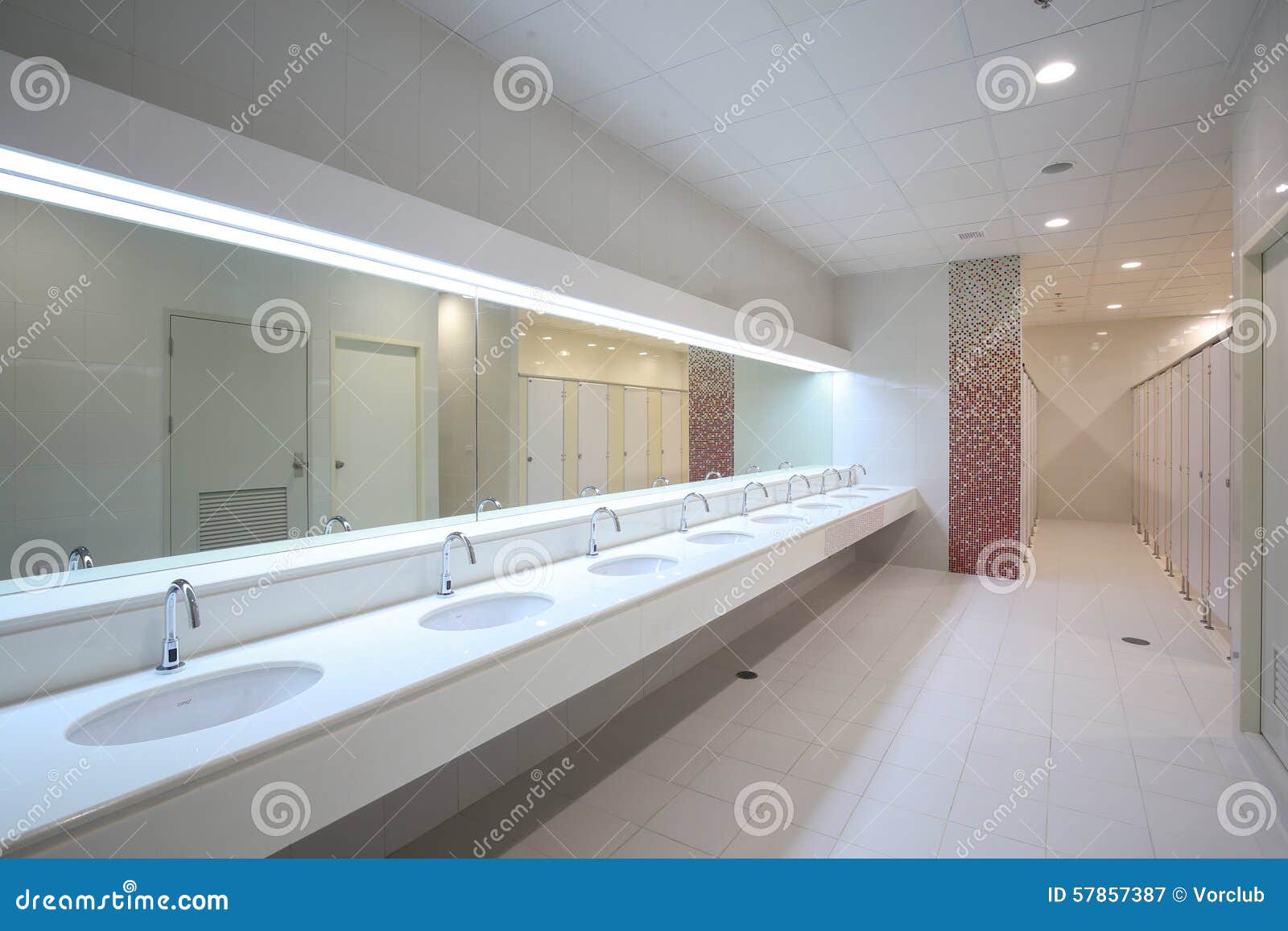 Commercial bathroom stock image. Image of office, place 57857387