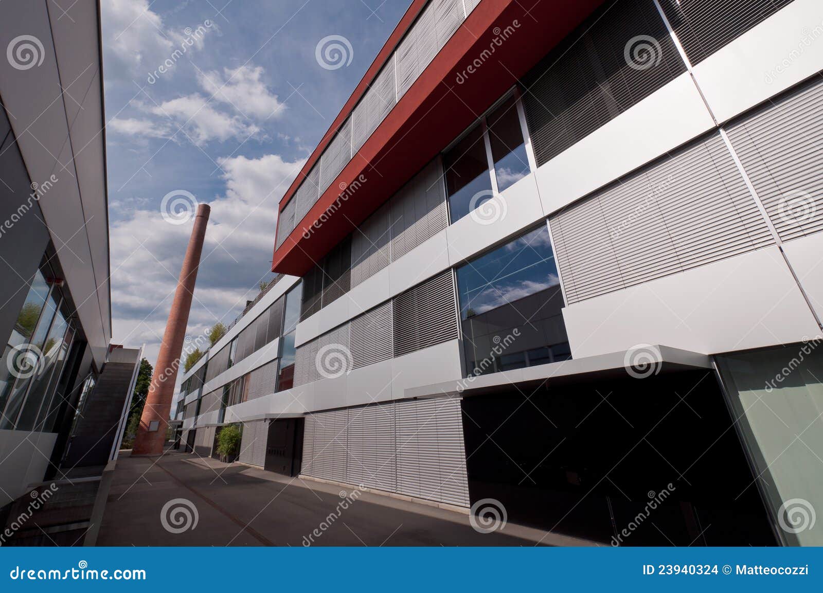 commercial buildings and chimney