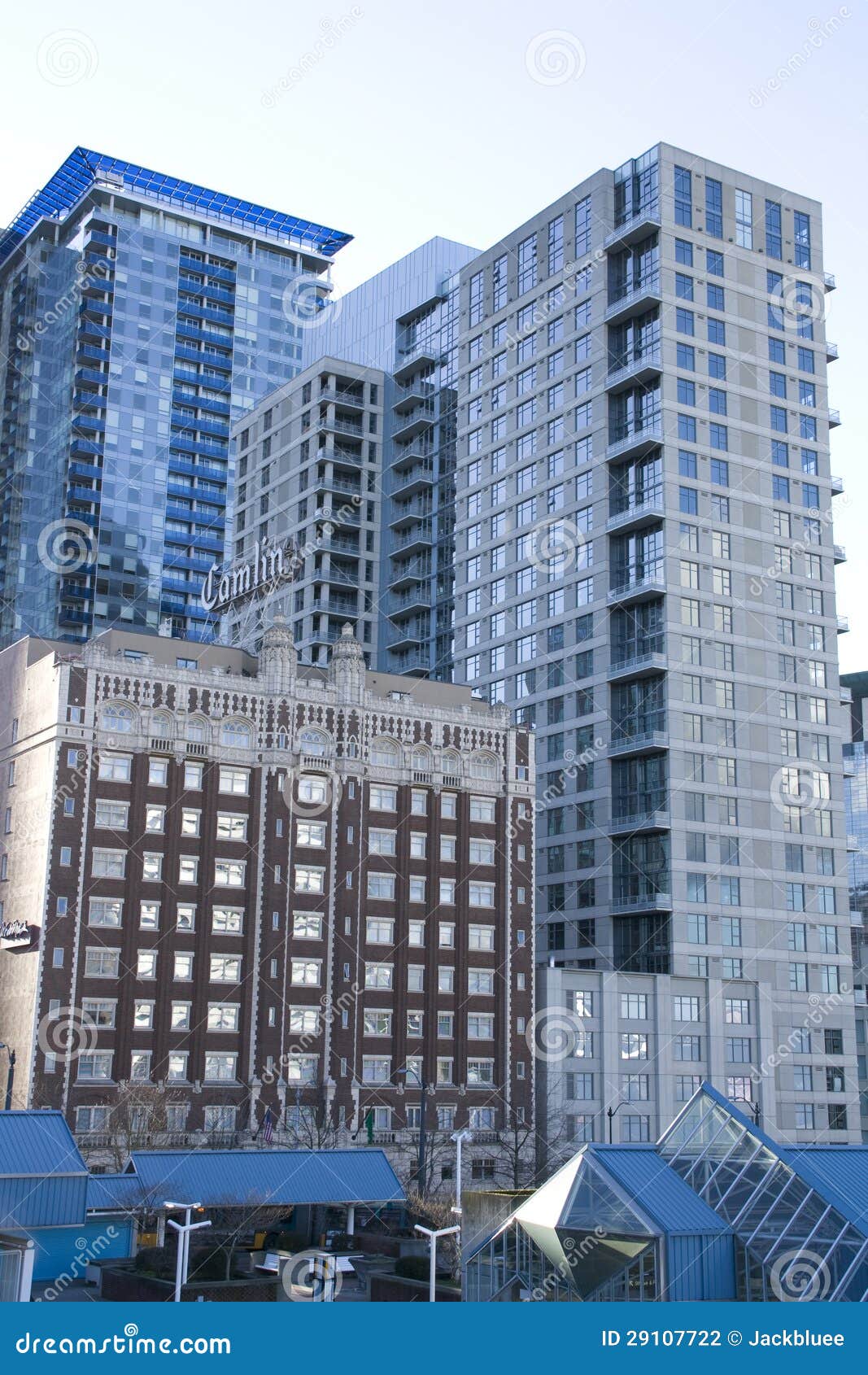 Commercial Buildings In Downtown Seattle Editorial Photography Image