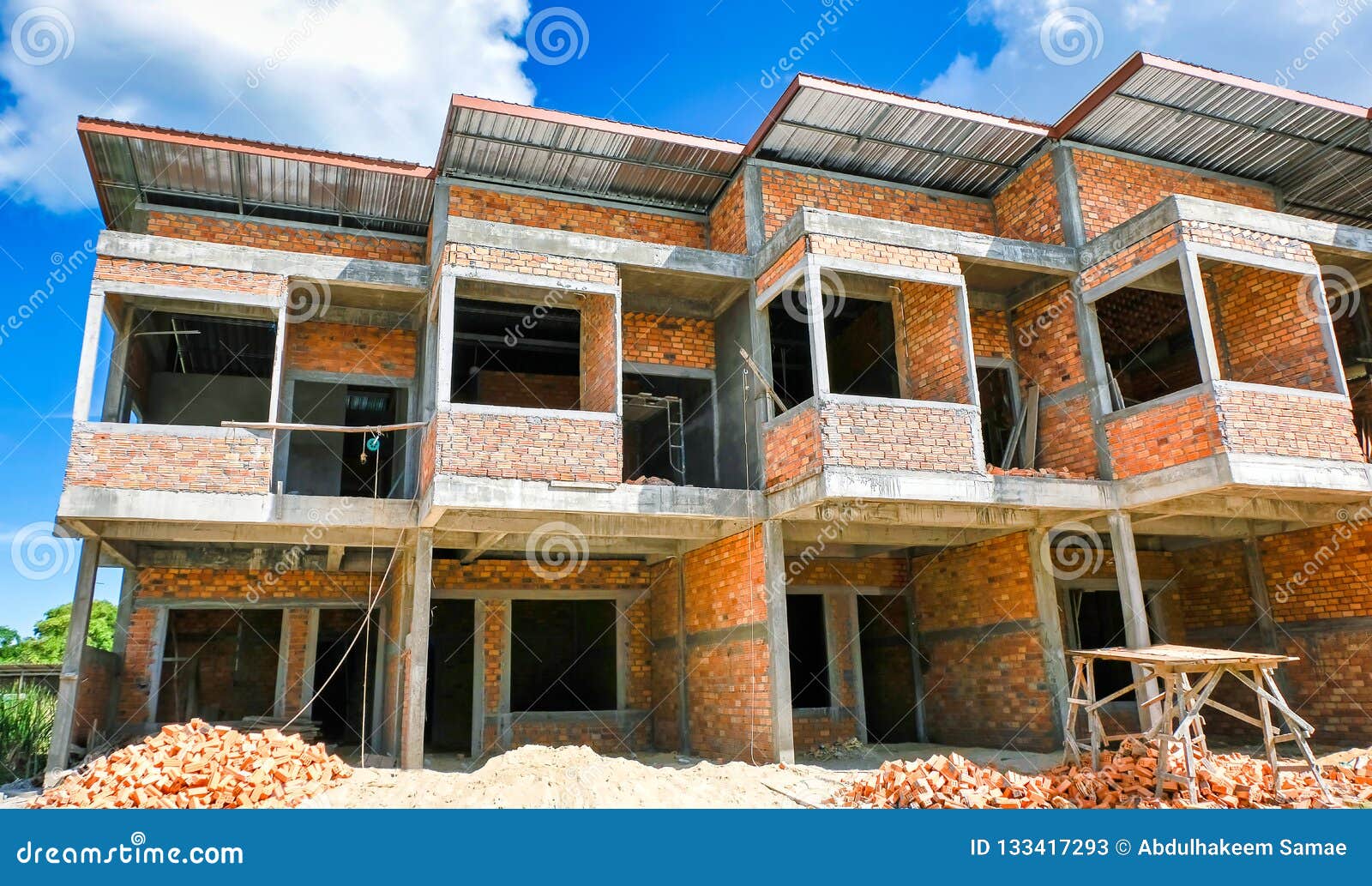 Commercial Buildings Under Construction Stock Image Image of
