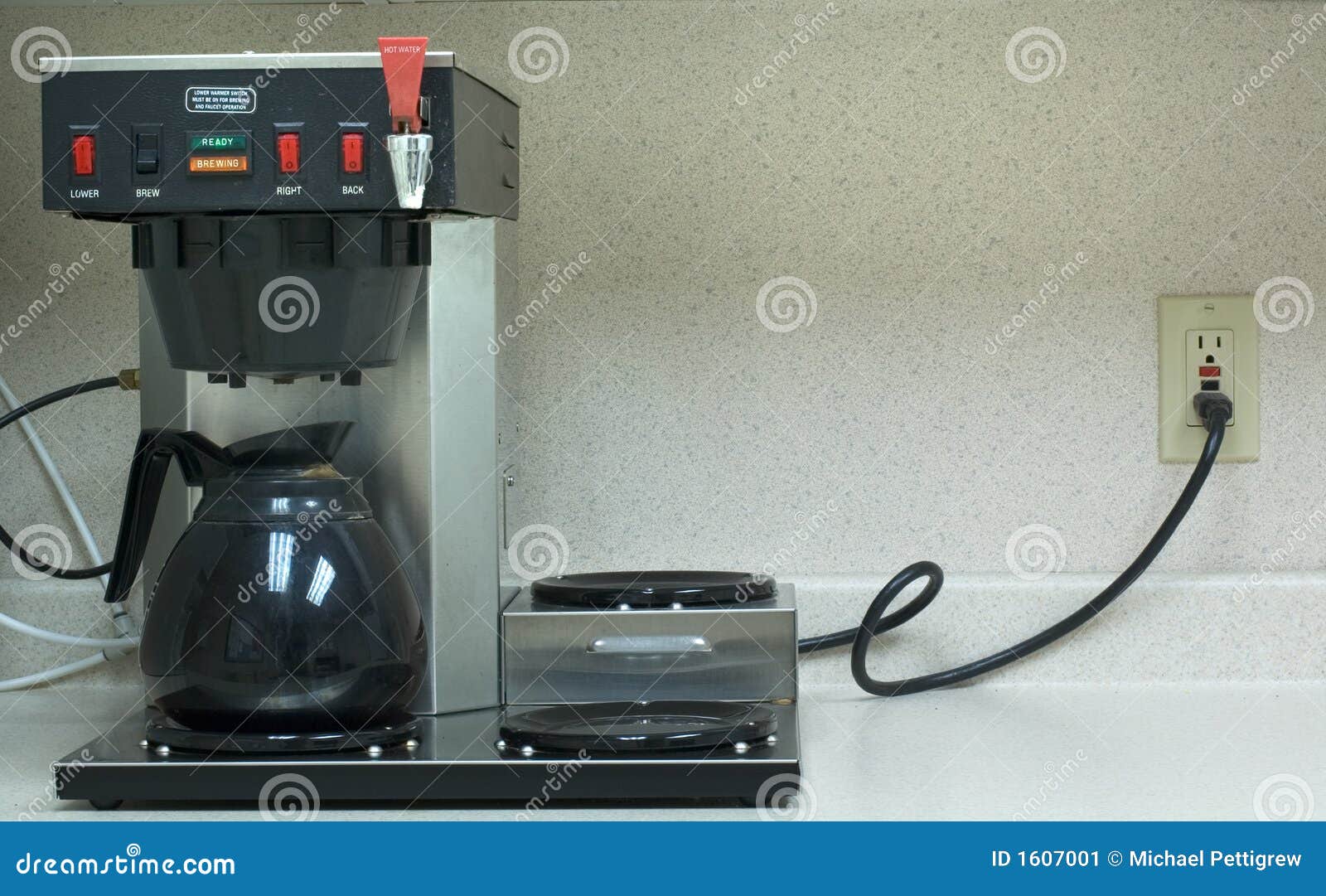 Commercial Coffee Maker stock image. Image of text, commercial 1607001