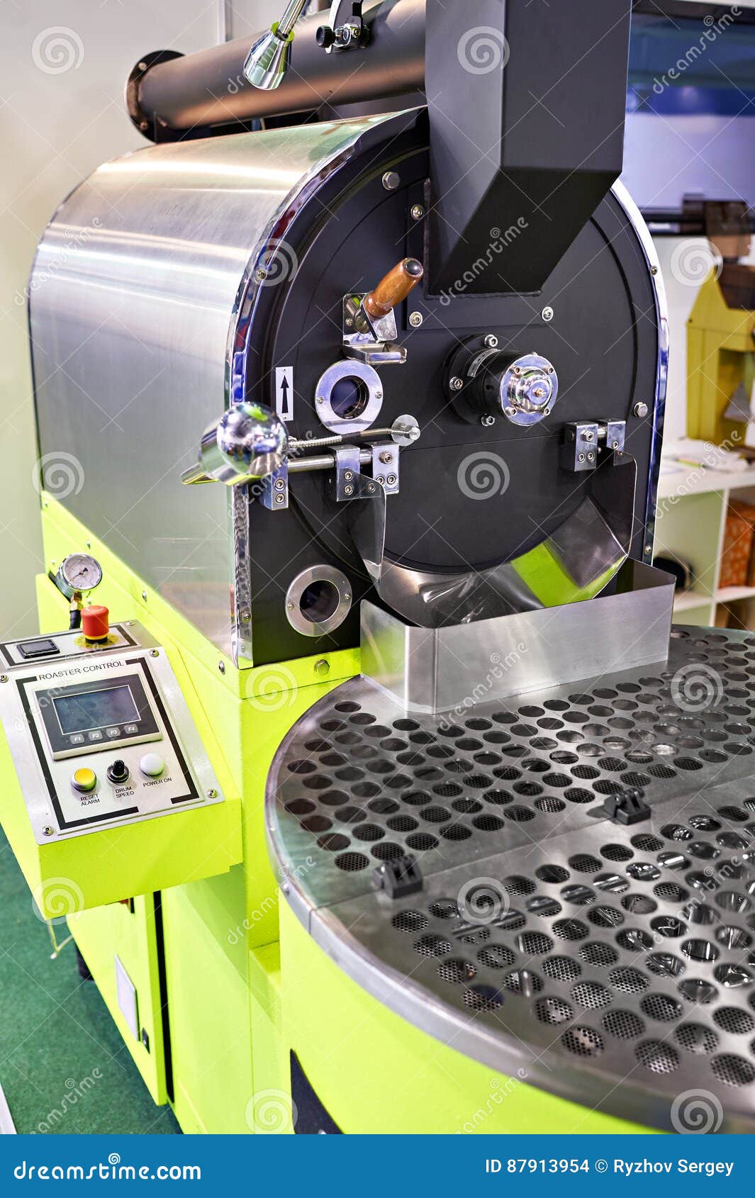 Commercial Drum Type Coffee Roaster Stock Photo Image of agricultural