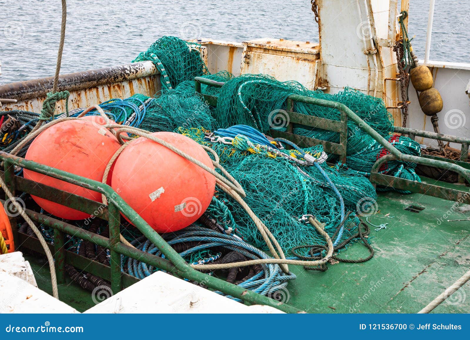 Commercial Fishing Gear stock photo. Image of water - 121536700