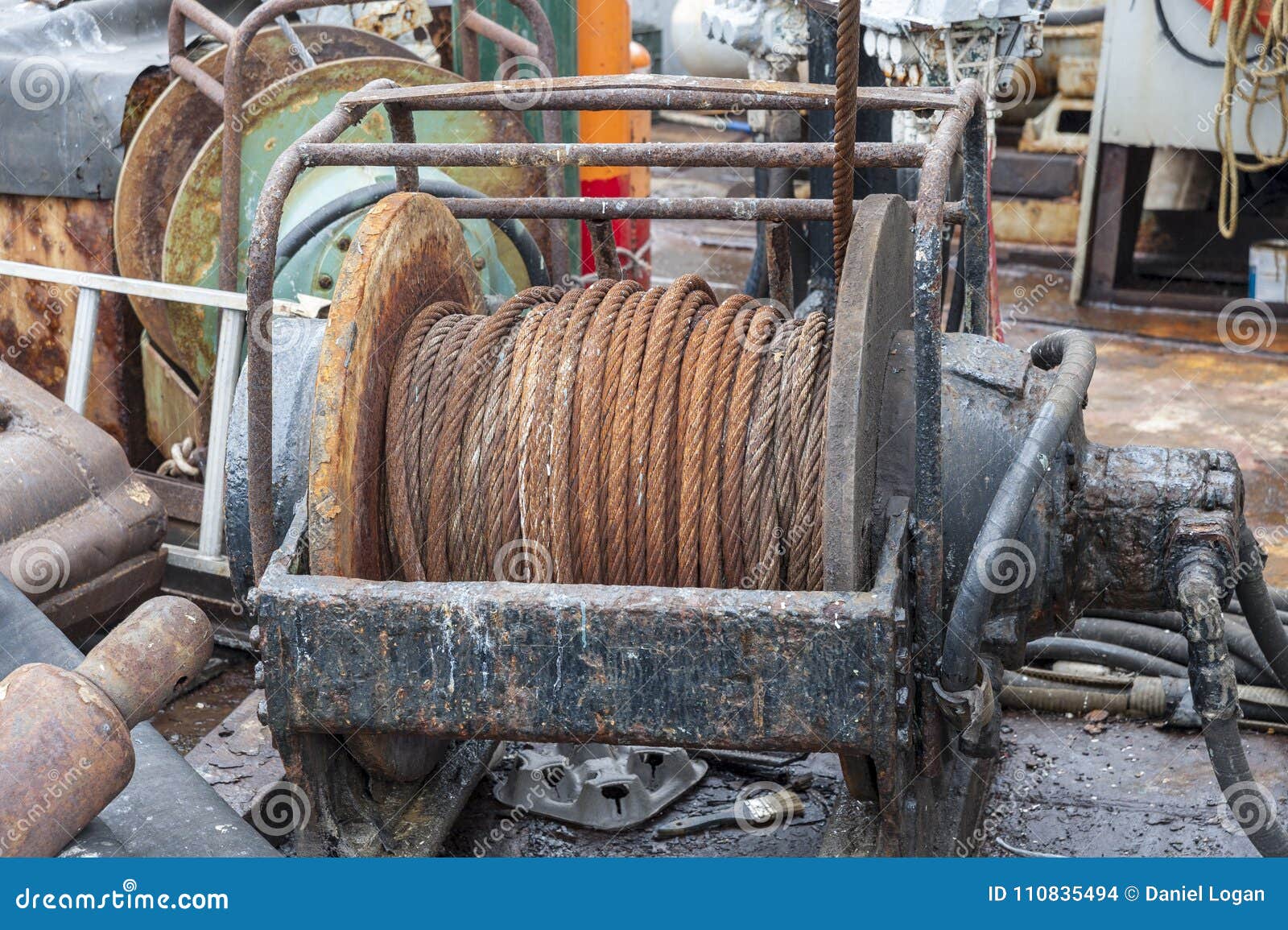 Old Commercial Fishing Gear Stock Photo - Image of harbor, outside