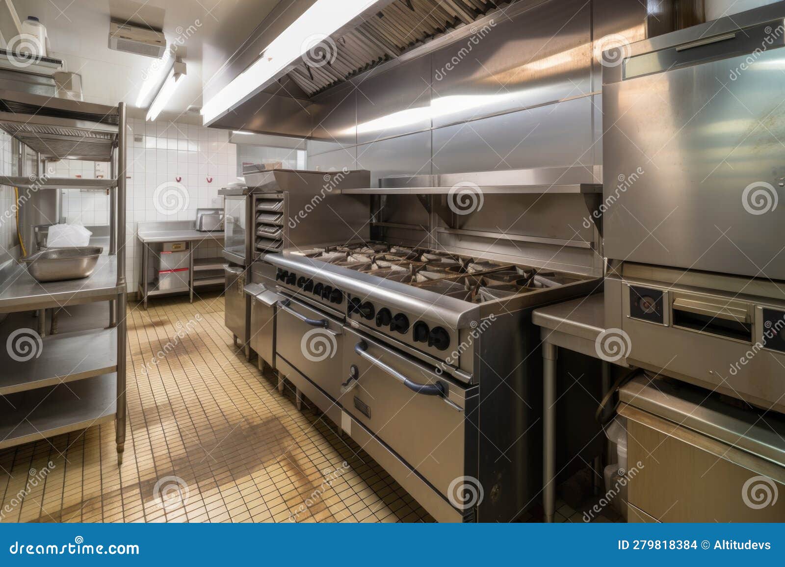 A Commercial Kitchen with an Oven and Range for Each Cook To Work