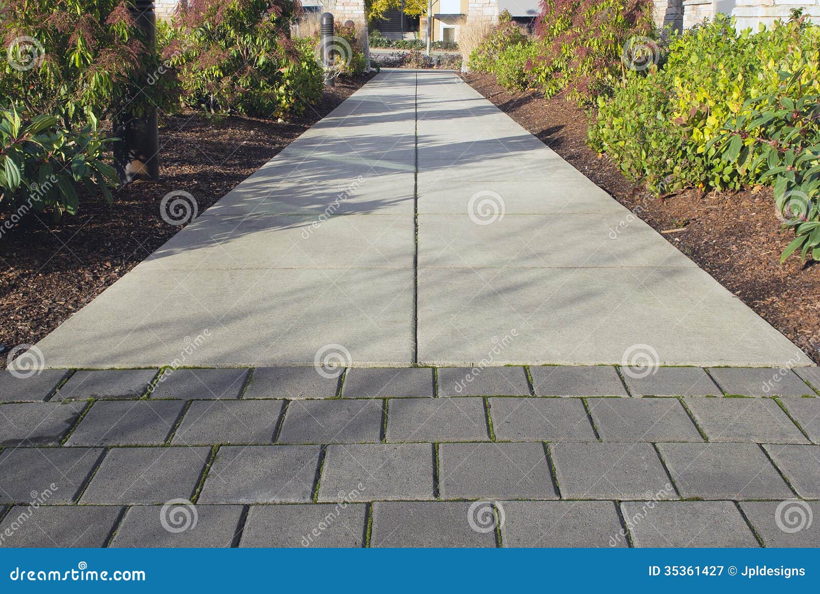 commercial outdoor sidewalk landscaping