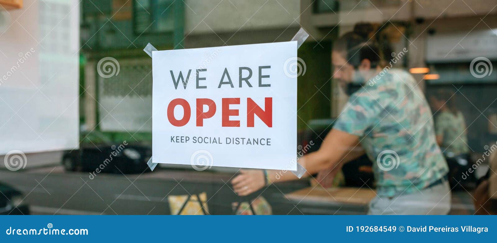 Commercial Reopening Poster after Coronavirus Stock Image Image of