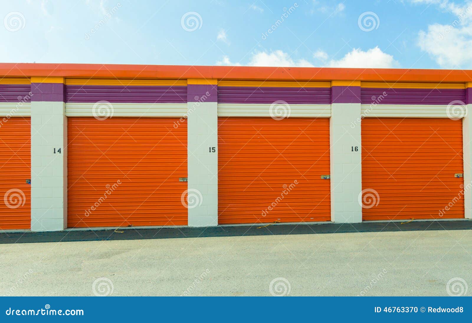 Commercial Self Storage Units Stock Photo Image of empty, gate 46763370
