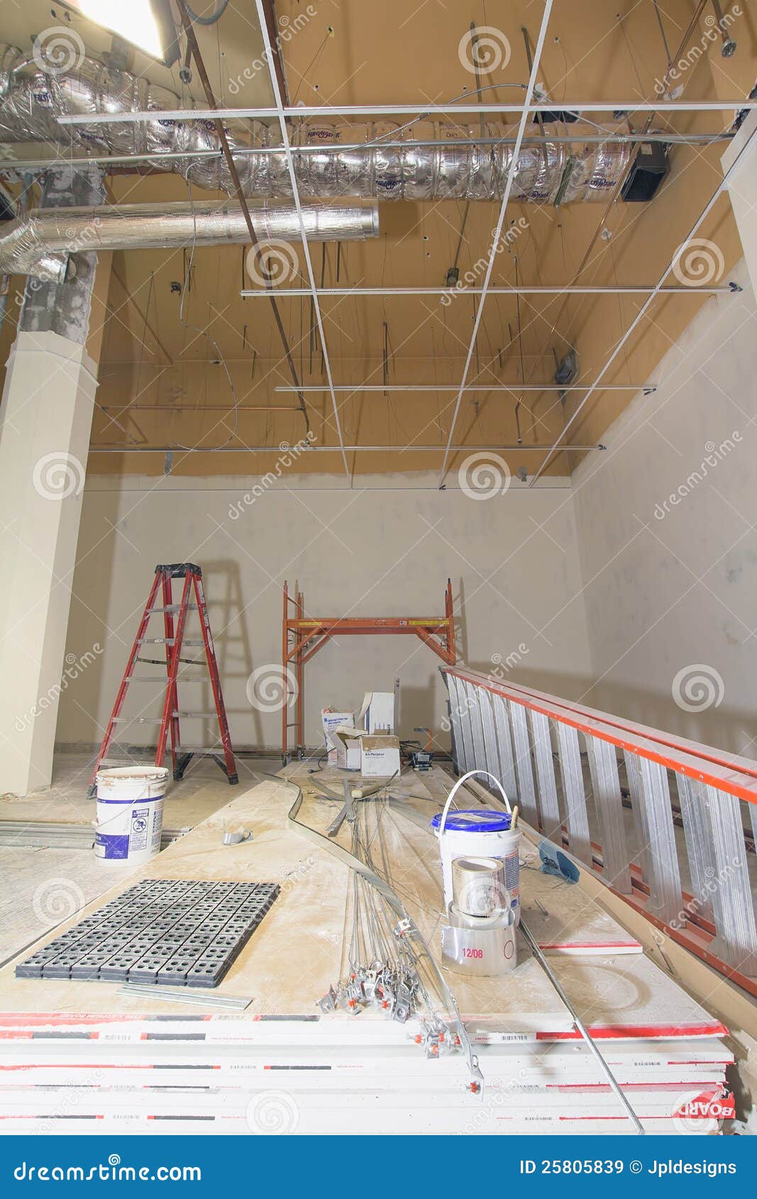 Commercial Space Construction Renovation Stock Image Image of