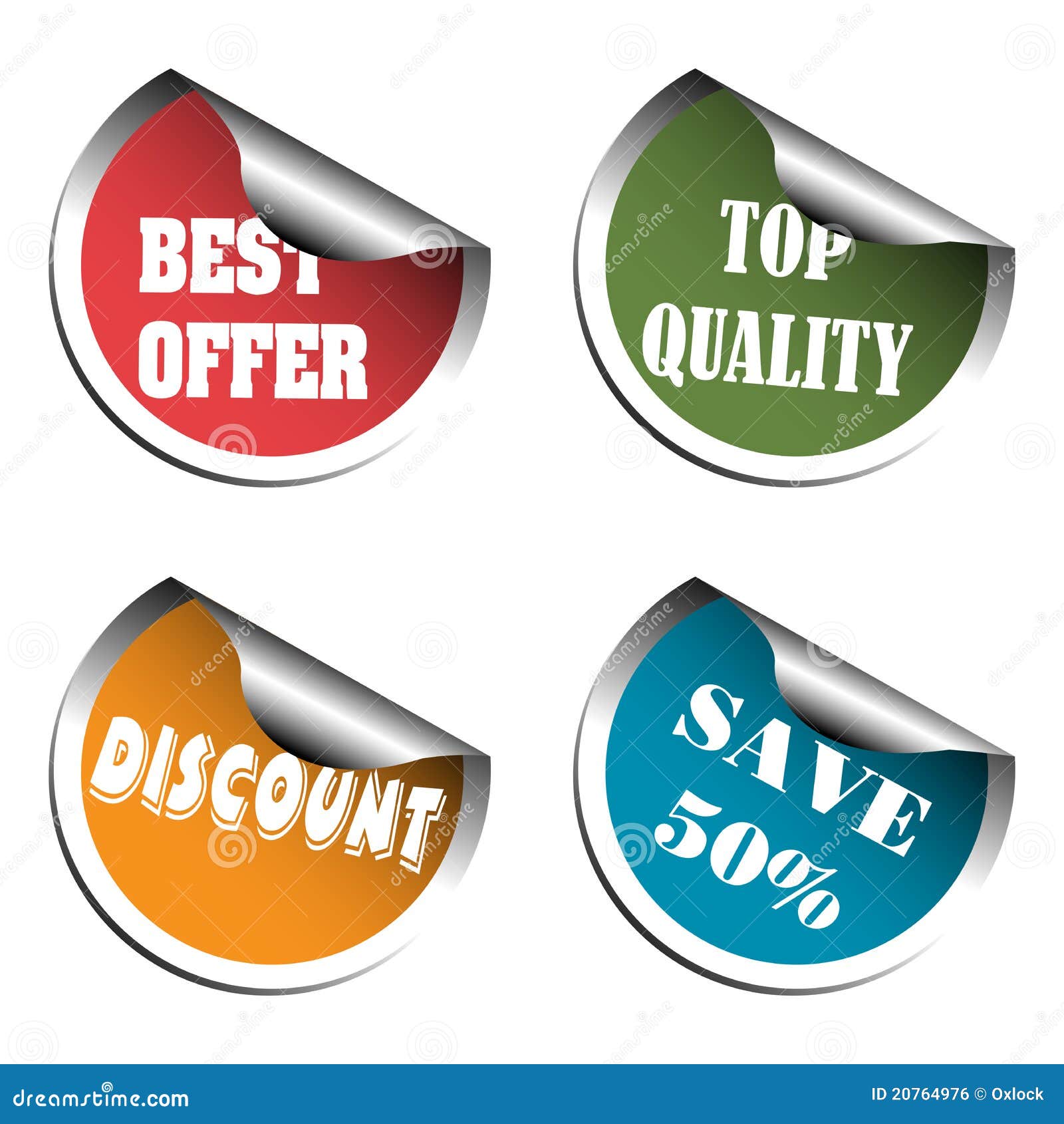Commercial stickers stock vector. Illustration of message 20764976
