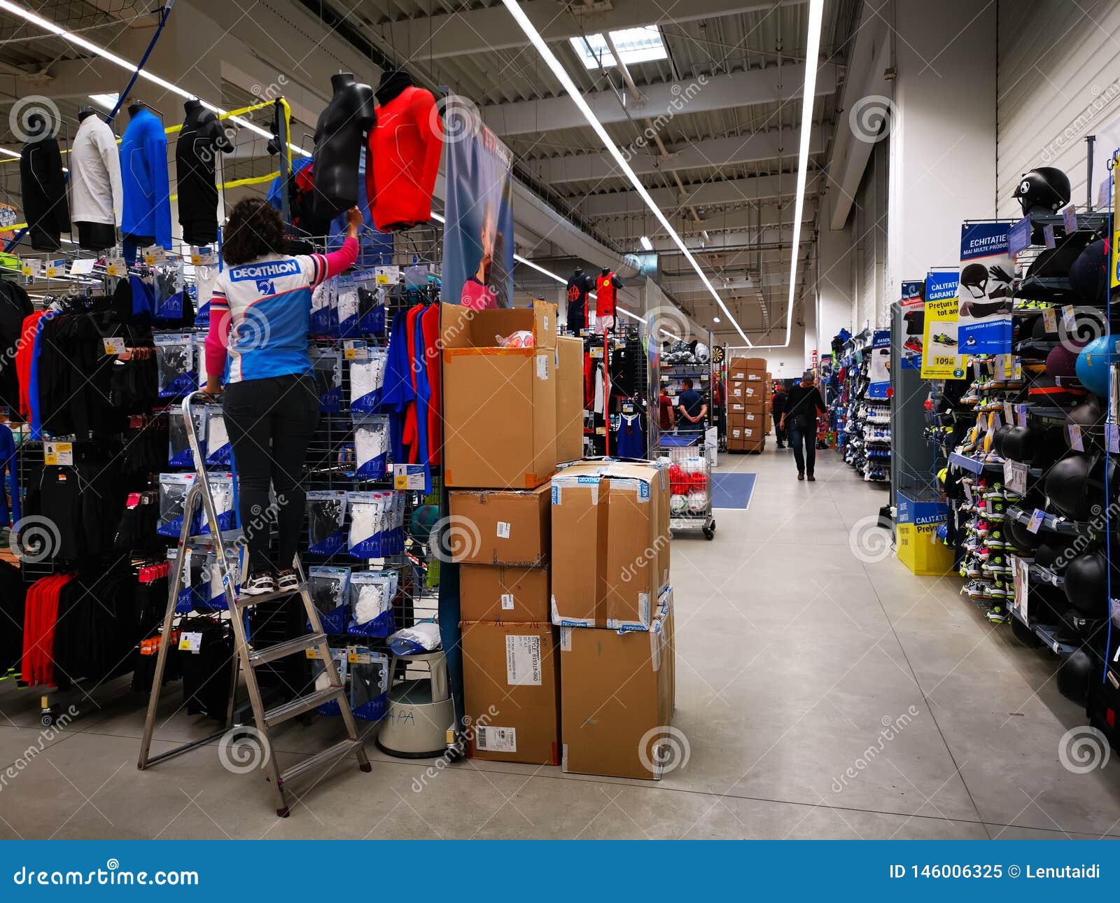 Commercial Worker Arranging the Products at Decathlon Editorial Image ...