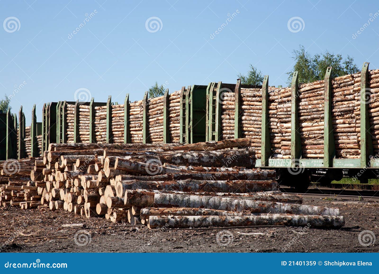 Commodity Cars Transporting Wood Stock Image Image of power, metal