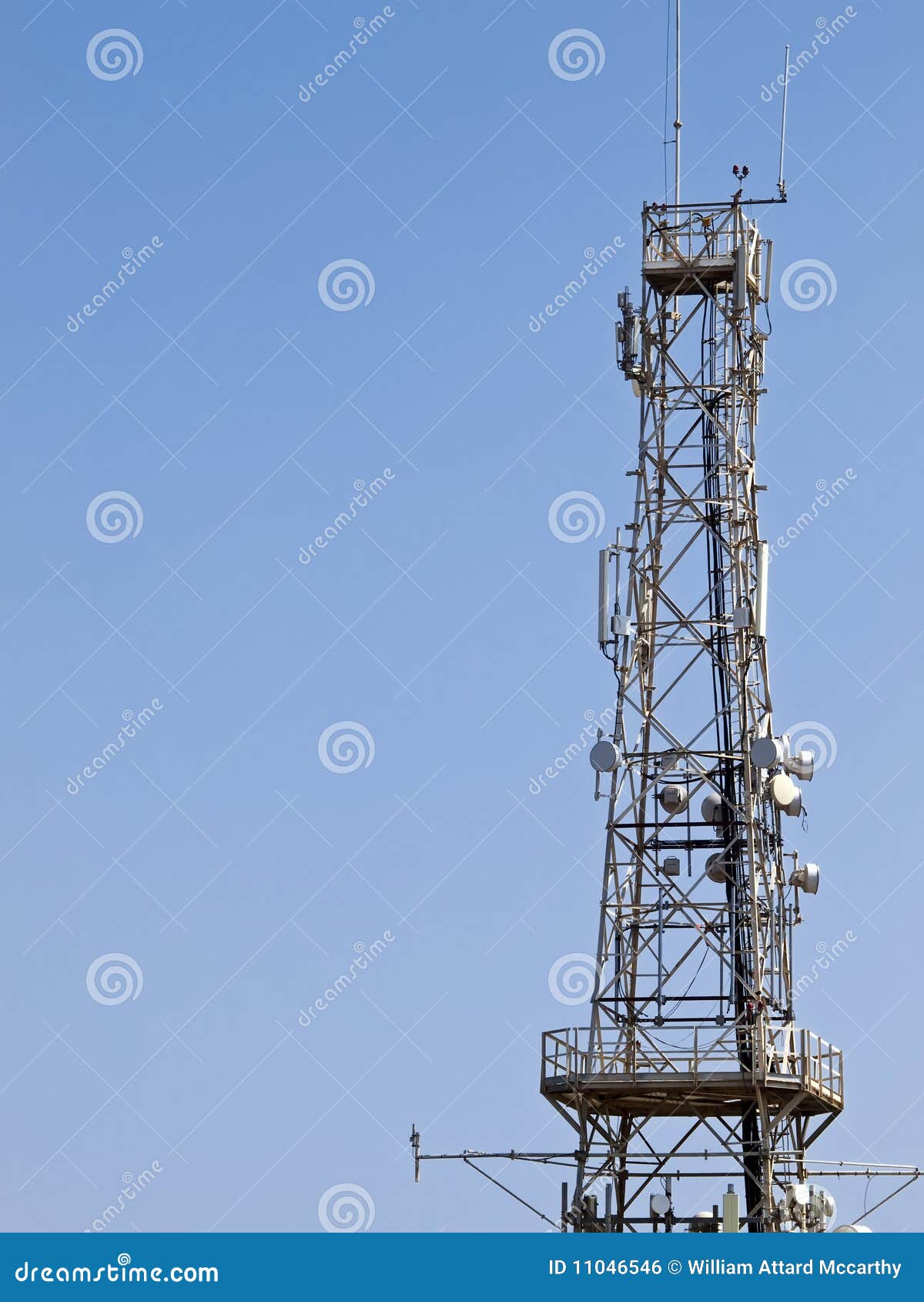 Comms Tower stock photo. Image of technology, dish, aerial 11046546