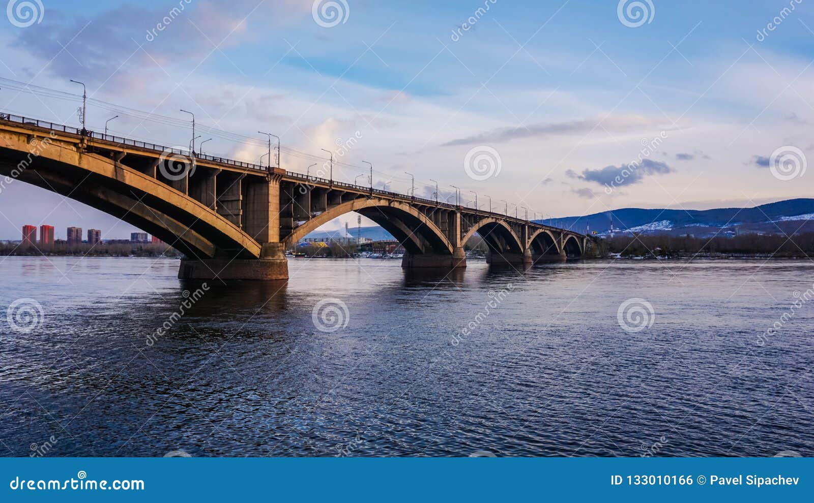 Communal Bridge in Krasnoyarsk, Stock Photo - Image of enisey, bridge: 133010166