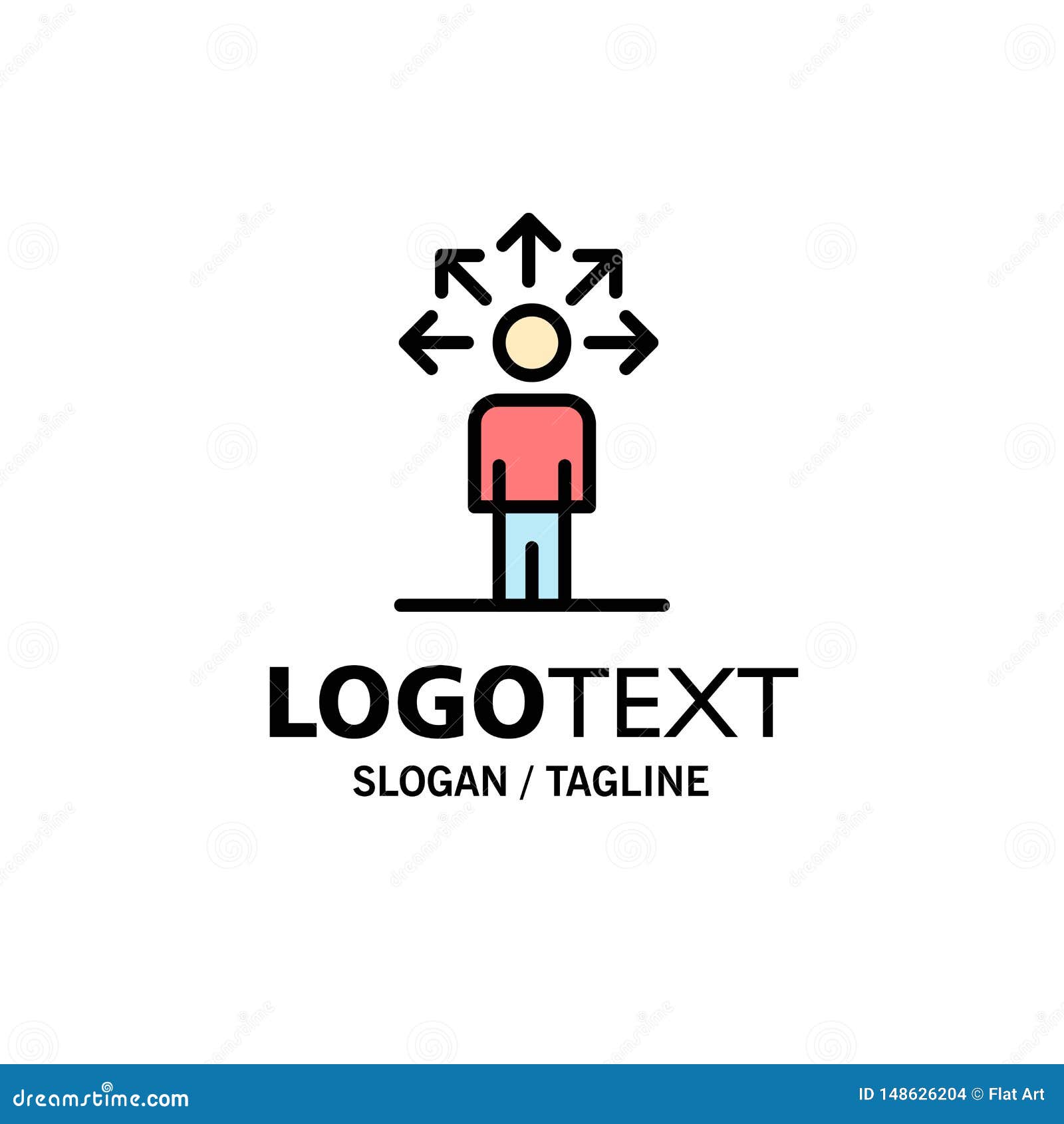 communication, abilities, connection, human business logo template. flat color