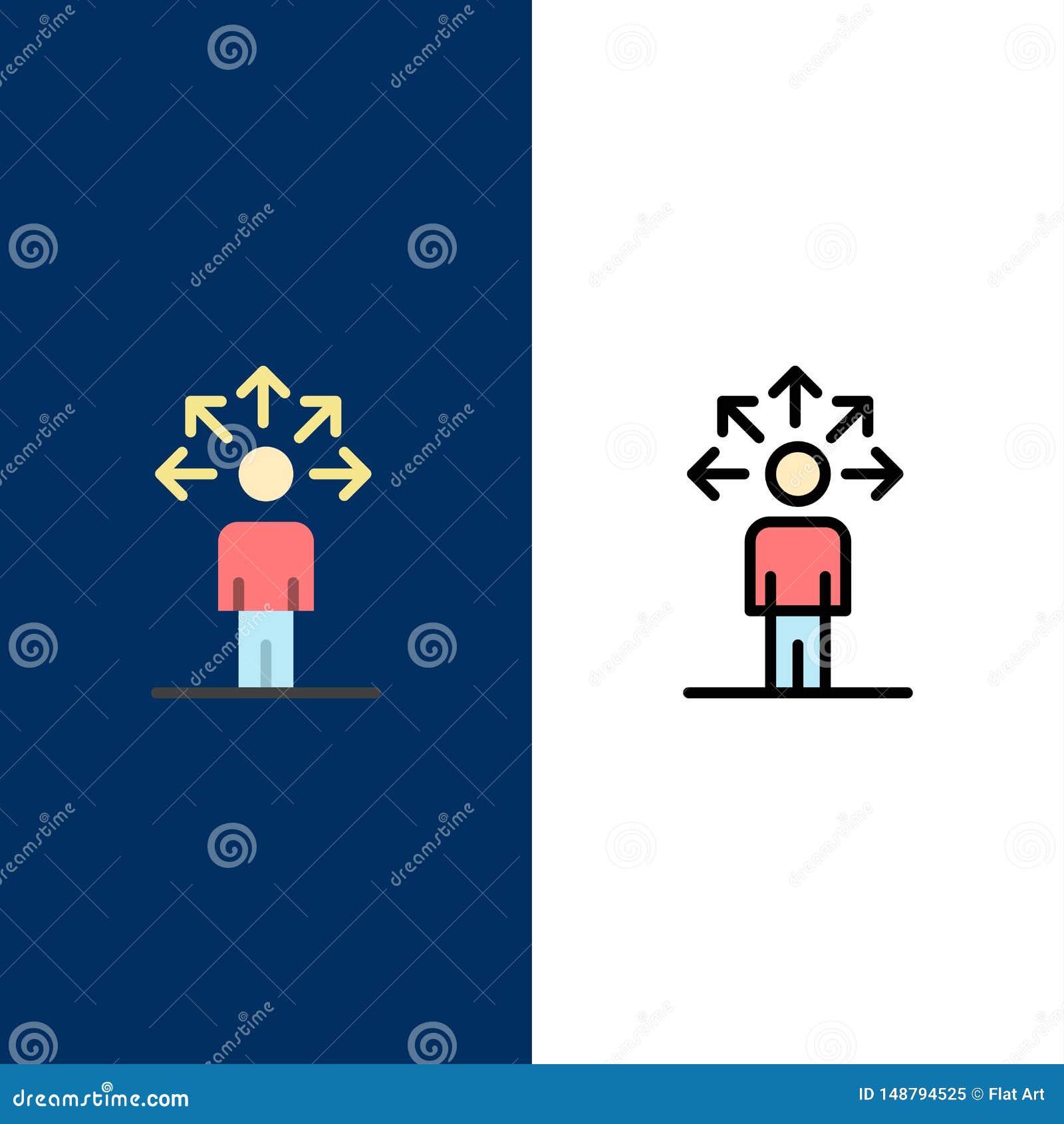 communication, abilities, connection, human  icons. flat and line filled icon set  blue background