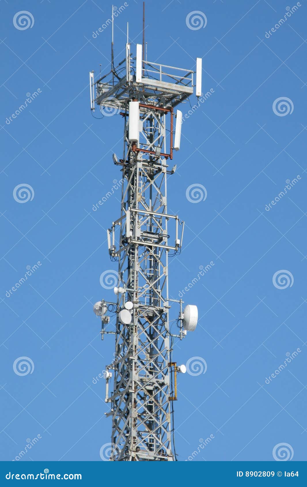 communication antenna tower and repeater equipment