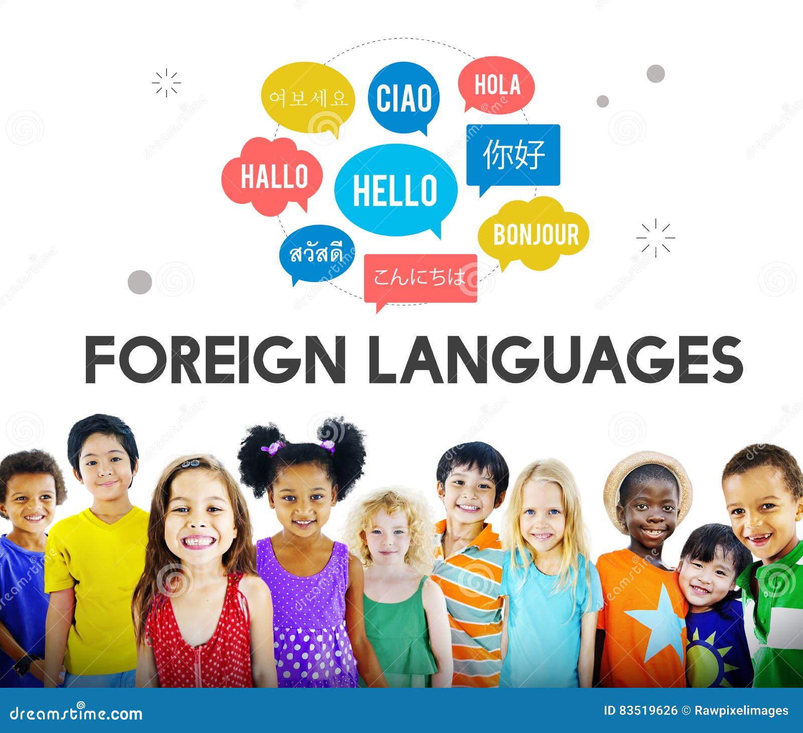Communication Foreign Languages Greeting Worldwide Concept Stock Photo